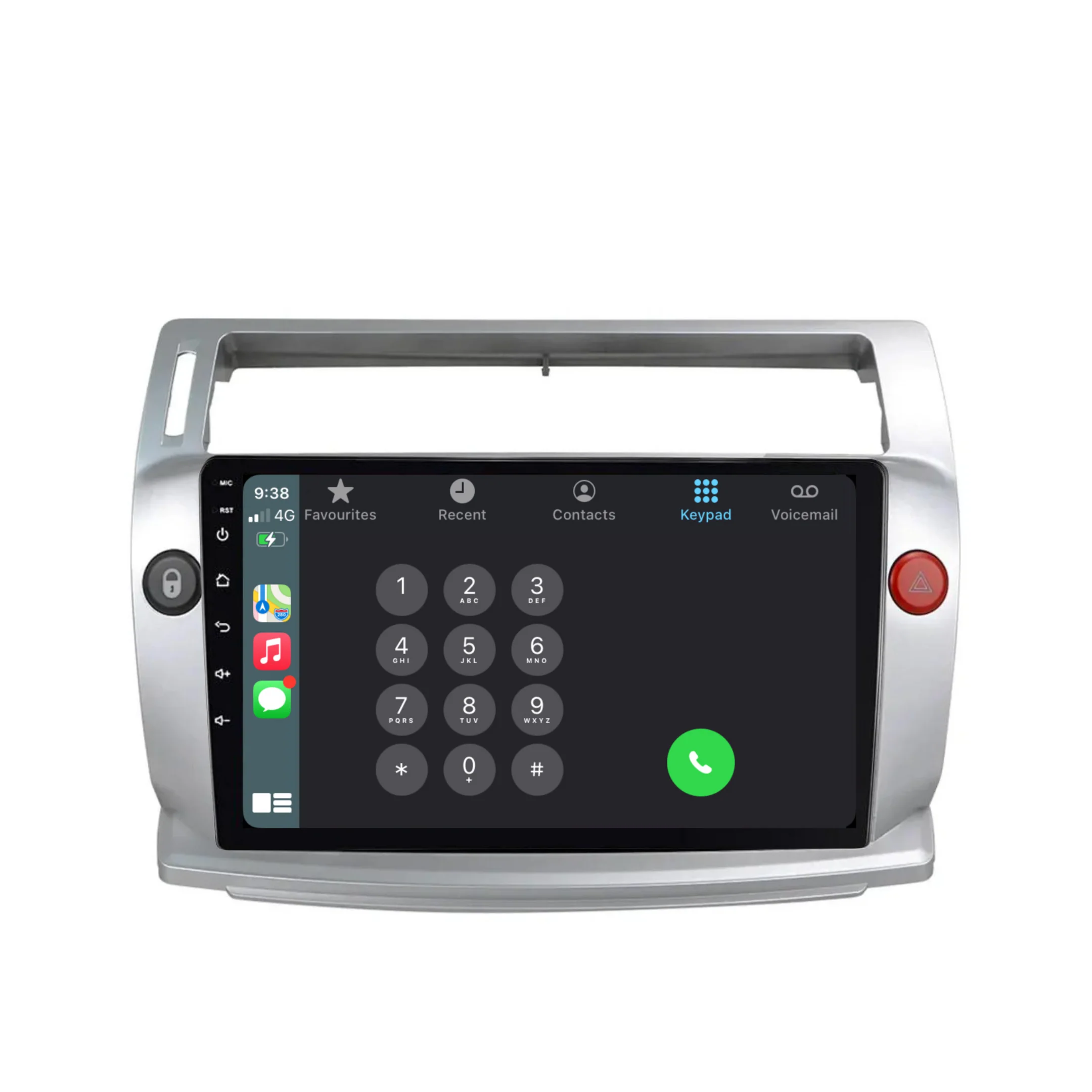 Citroen C4 (2004-2009) Plug & Play Head Unit Upgrade Kit: Car Radio with Wireless & Wired Apple CarPlay & Android Auto - Image 3