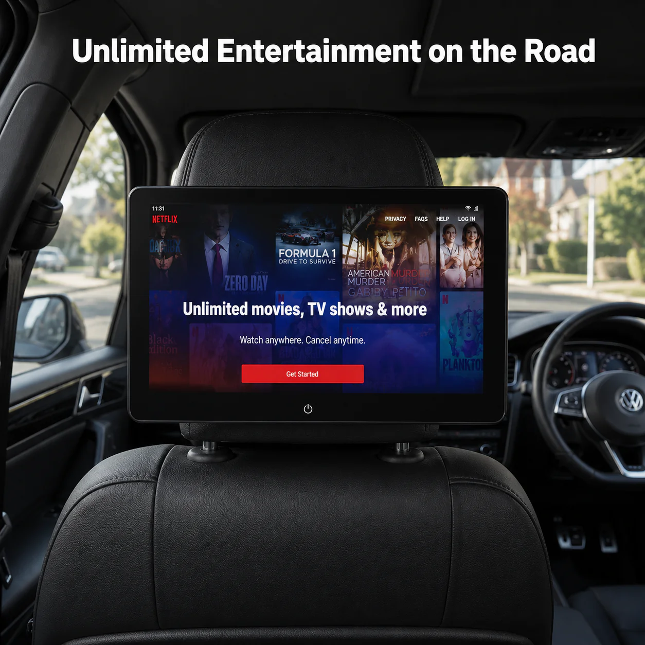 CJ INDUSTRIES 11.6" / 14" Inch HD Touchscreen Smart TV Standalone Car Headrest Entertainment System Monitor - Image 7