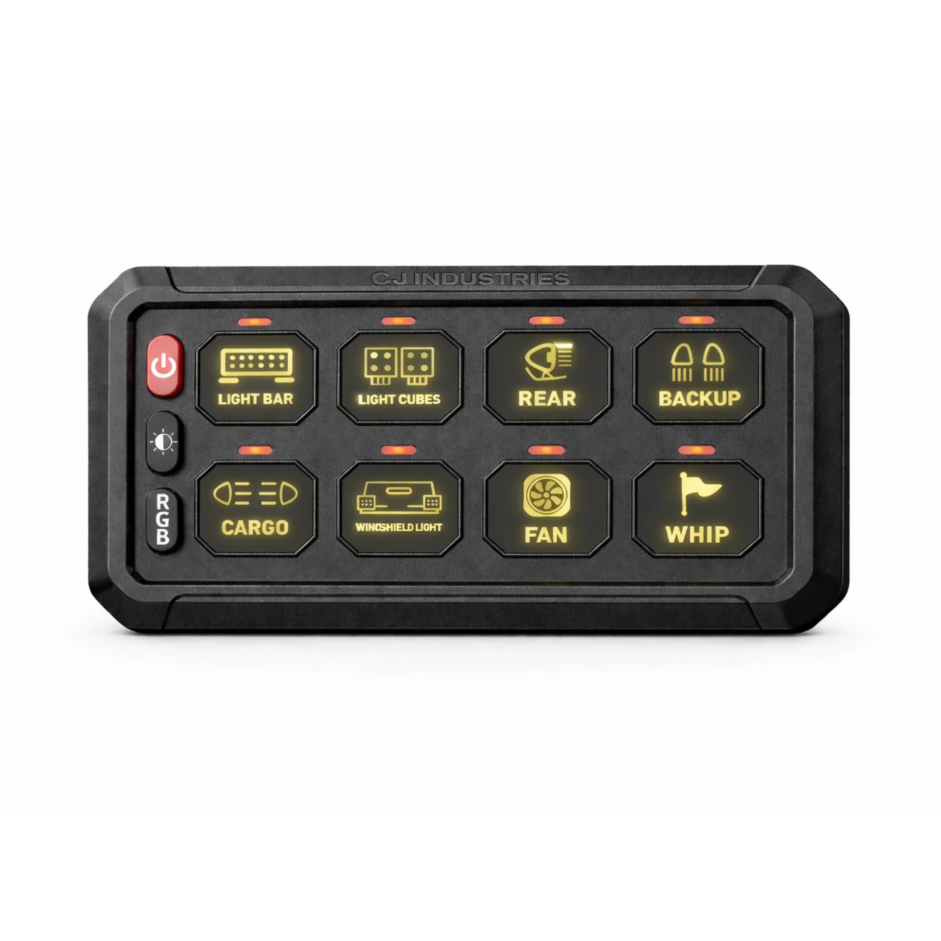 CJ Industries 8 Gang 4x4 Switch Control Circuit Panel 12v/24v (with Bluetooth) - Image 2