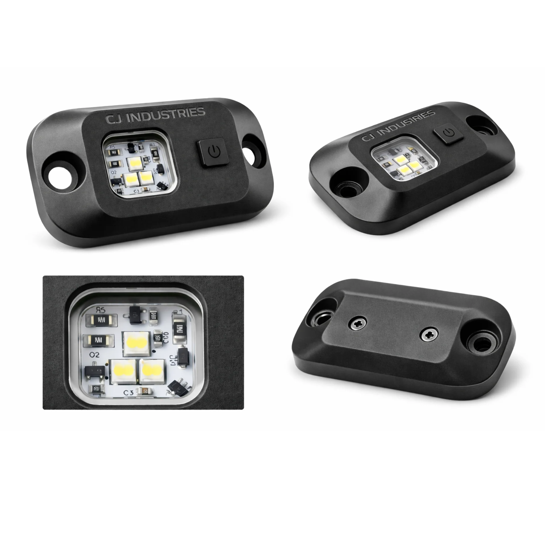CJ INDUSTRIES 4pcs Dual Colour LED Rock Lights with Switch - Plug & Play Kit - Image 4