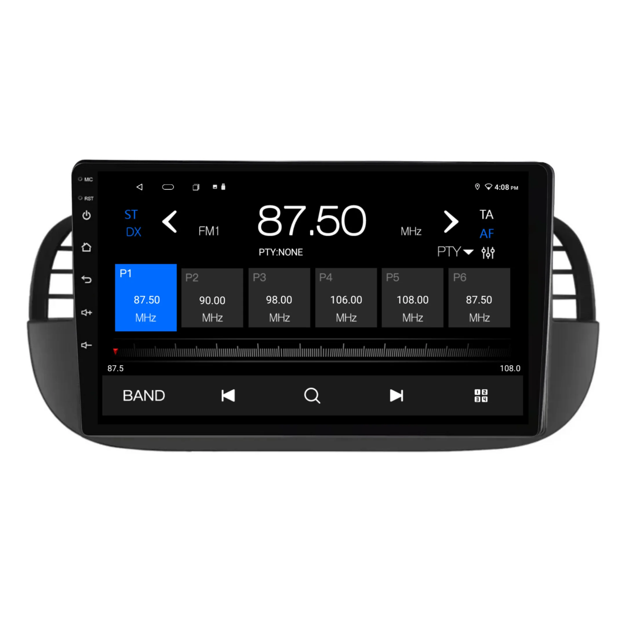 Fiat 500 (2007-2015) BLACK Plug & Play Head Unit Upgrade Kit: Car Radio with Wireless & Wired Apple CarPlay & Android Auto - Image 5
