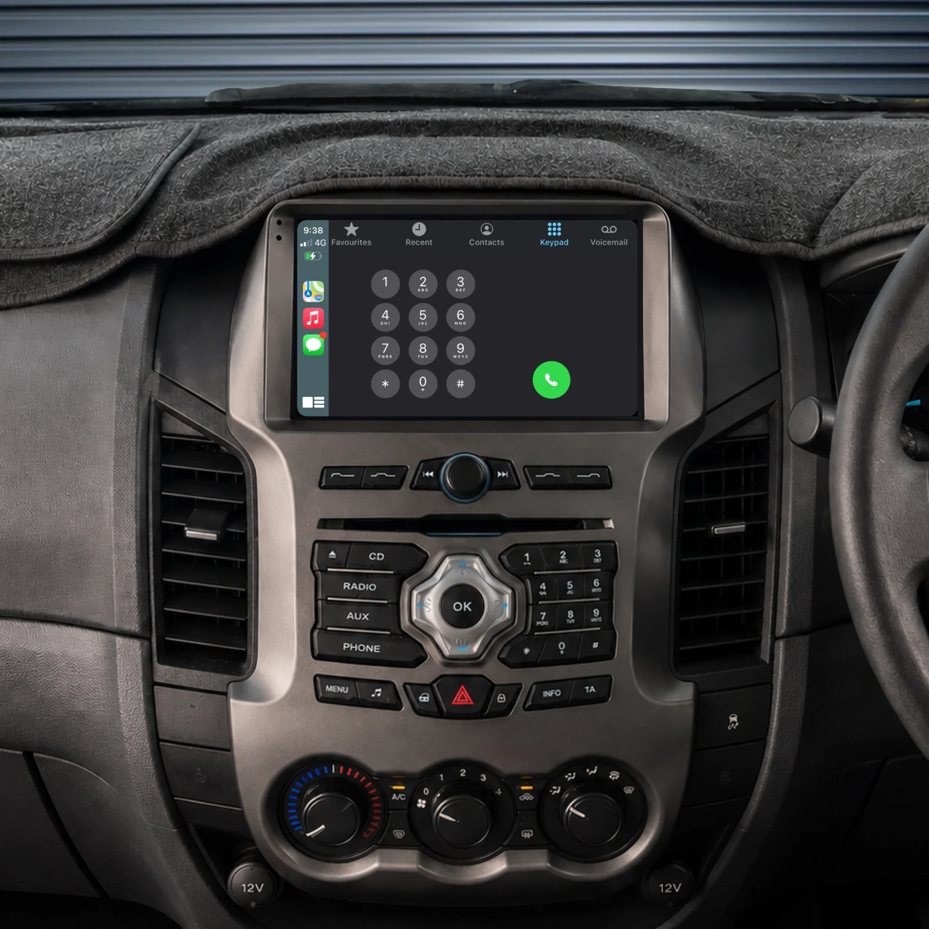 Ford Ranger (2011-2015) Plug & Play Head Unit Upgrade Kit: Car Radio with Wireless & Wired Apple CarPlay & Android Auto - Image 3
