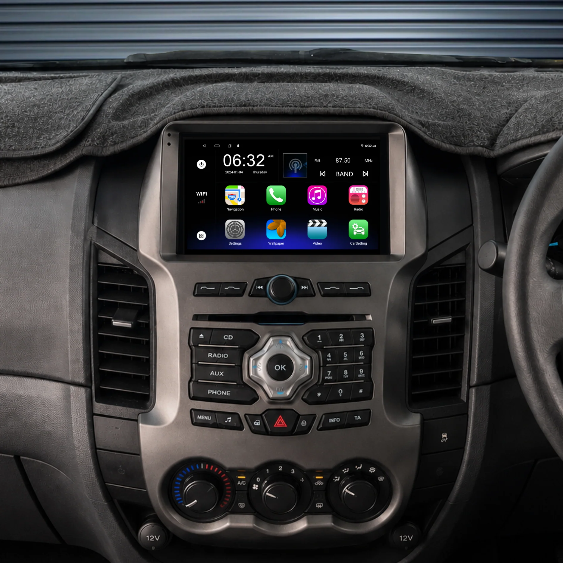Ford Ranger (2011-2015) Plug & Play Head Unit Upgrade Kit: Car Radio with Wireless & Wired Apple CarPlay & Android Auto - Image 6