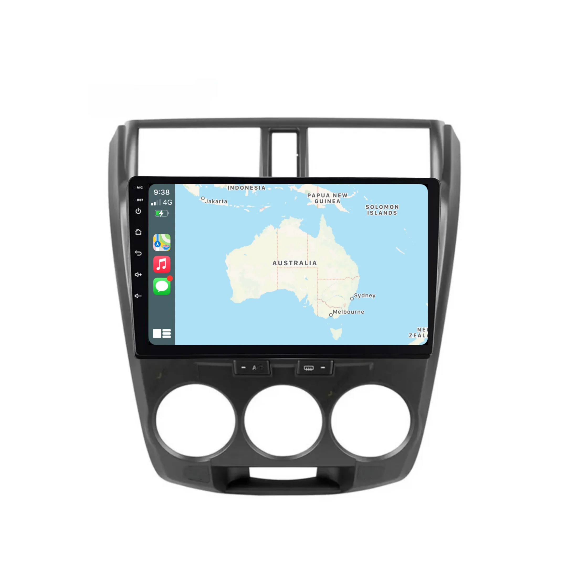 Honda City (2008-2013) MANUAL AC Plug & Play Head Unit Upgrade Kit: Car Radio with Wireless & Wired Apple CarPlay & Android Auto - Image 2
