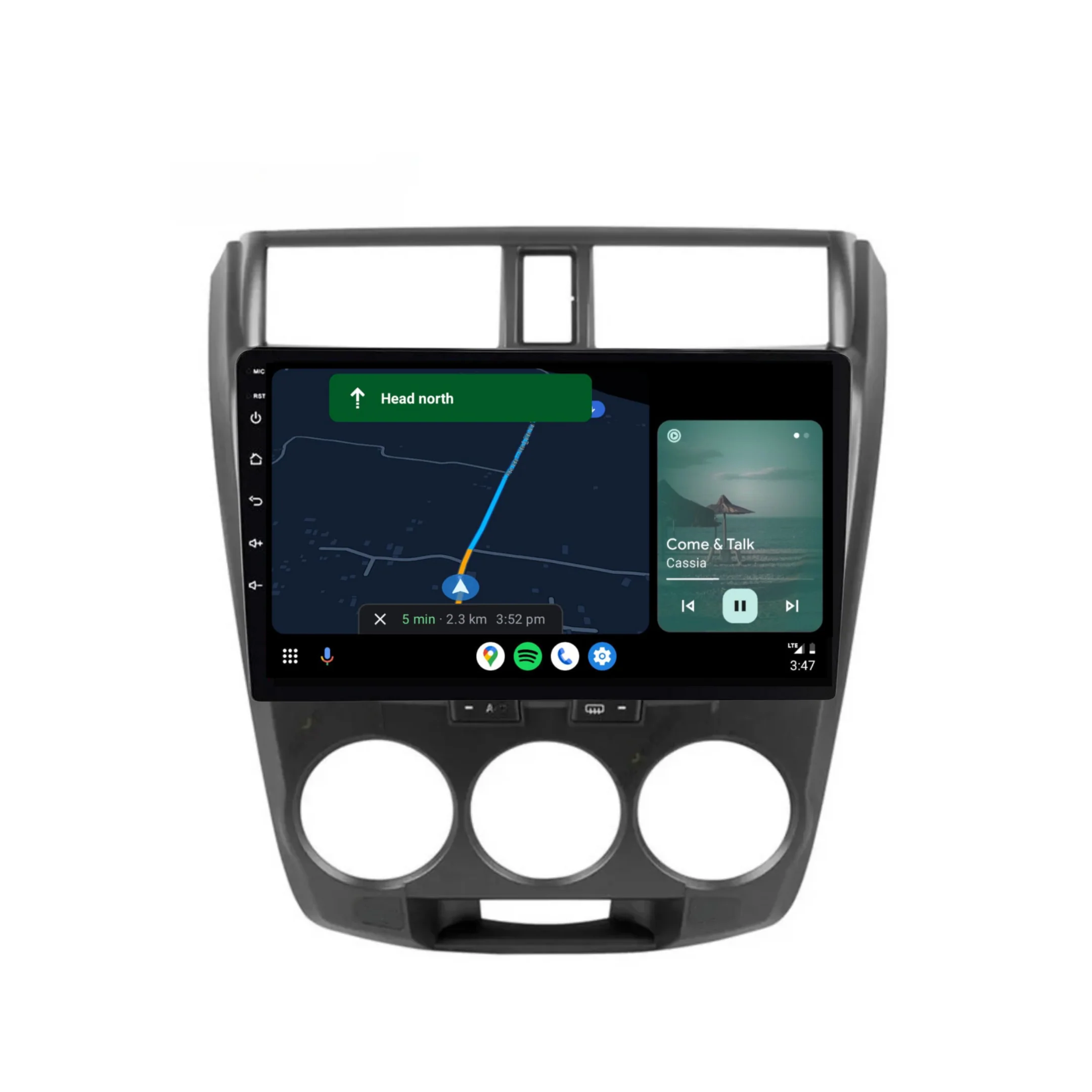 Honda City (2008-2013) MANUAL AC Plug & Play Head Unit Upgrade Kit: Car Radio with Wireless & Wired Apple CarPlay & Android Auto - Image 4
