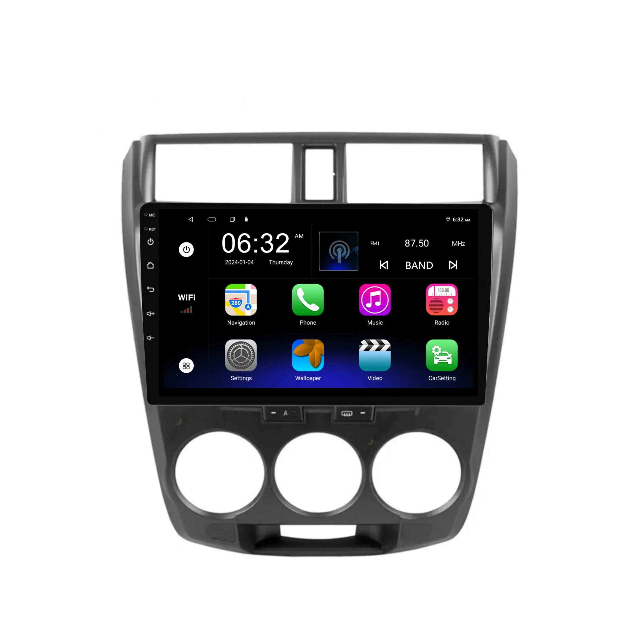 Honda City (2008-2013) MANUAL AC Plug & Play Head Unit Upgrade Kit: Car Radio with Wireless & Wired Apple CarPlay & Android Auto - Image 6