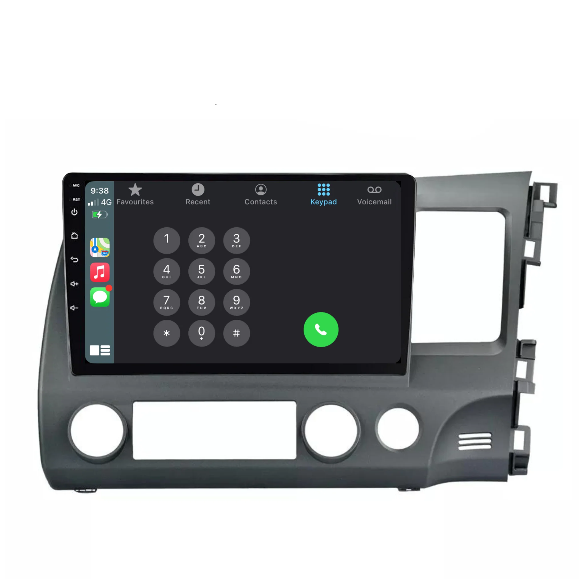 Honda Civic (2007-2011) Plug & Play Head Unit Upgrade Kit: Car Radio with Wireless & Wired Apple CarPlay & Android Auto - Image 4