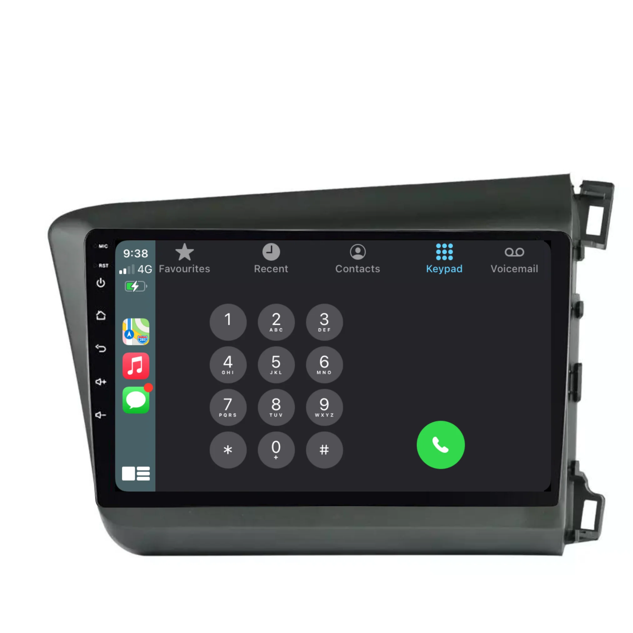 Honda Civic (2012-2015) Plug & Play Head Unit Upgrade Kit: Car Radio with Wireless & Wired Apple CarPlay & Android Auto - Image 4