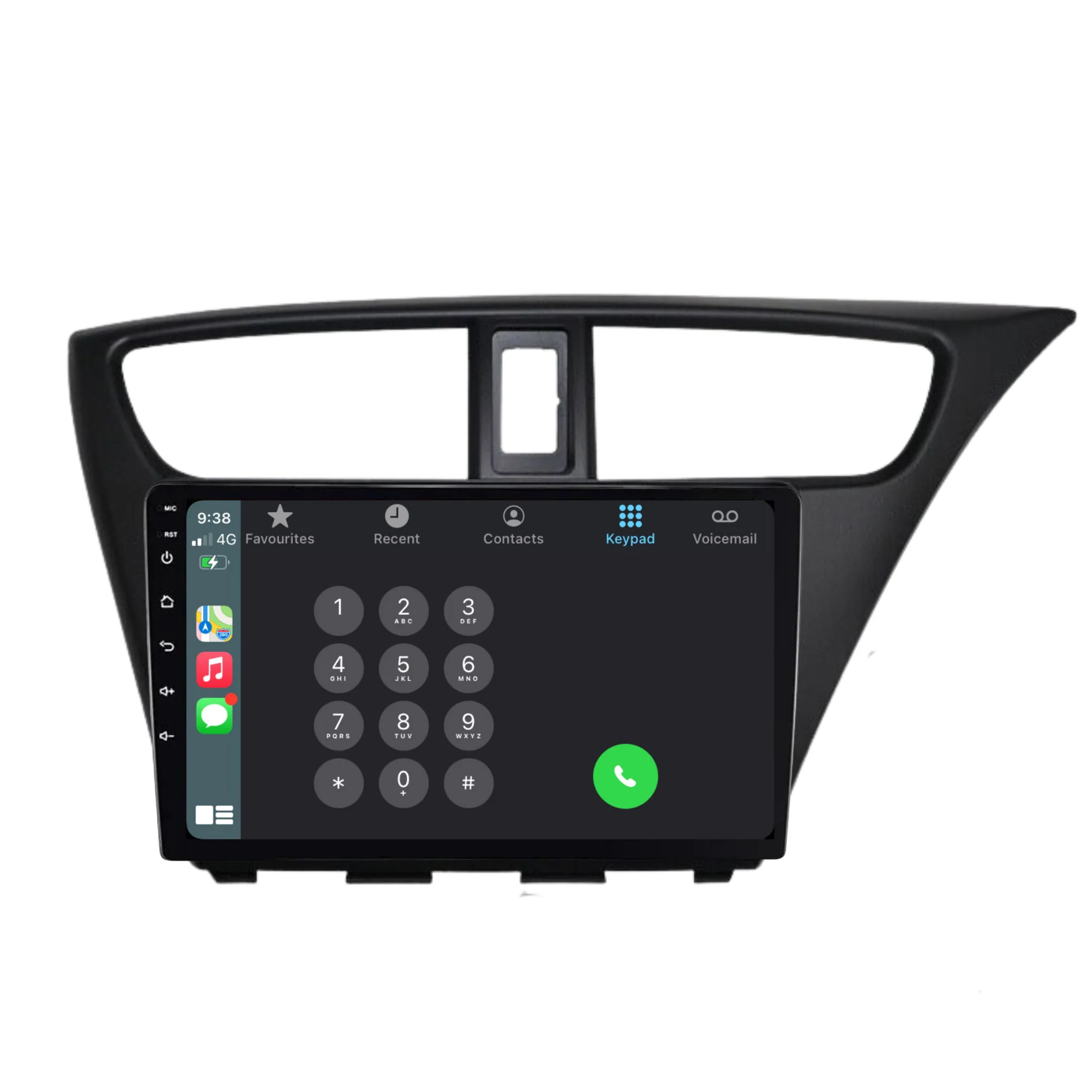 Honda Civic Hatch (2012-2016) Plug & Play Head Unit Upgrade Kit: Car Radio with Wireless & Wired Apple CarPlay & Android Auto - Image 4