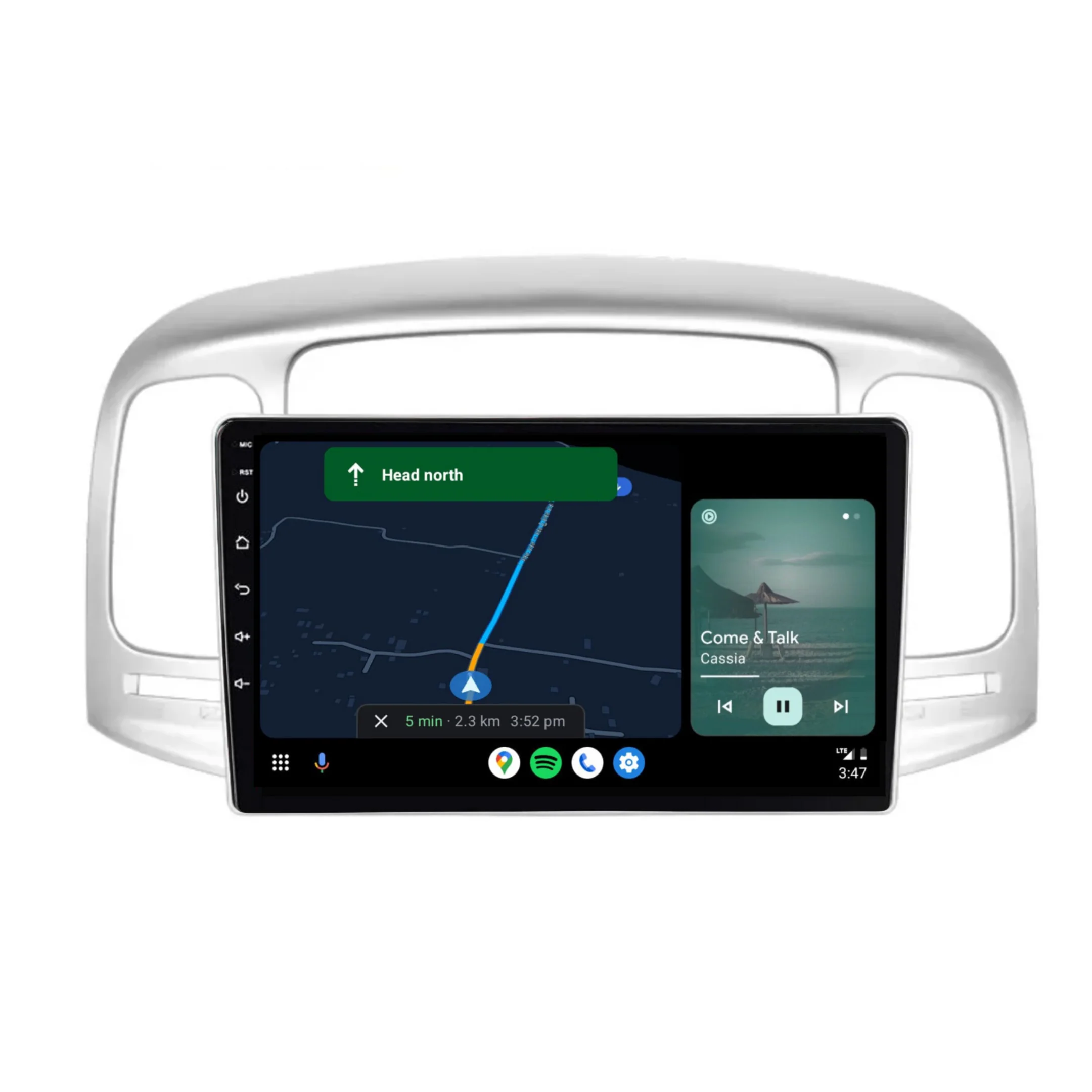 Hyundai Accent (2008-2011) Plug & Play Head Unit Upgrade Kit: Car Radio with Wireless & Wired Apple CarPlay & Android Auto - Image 4