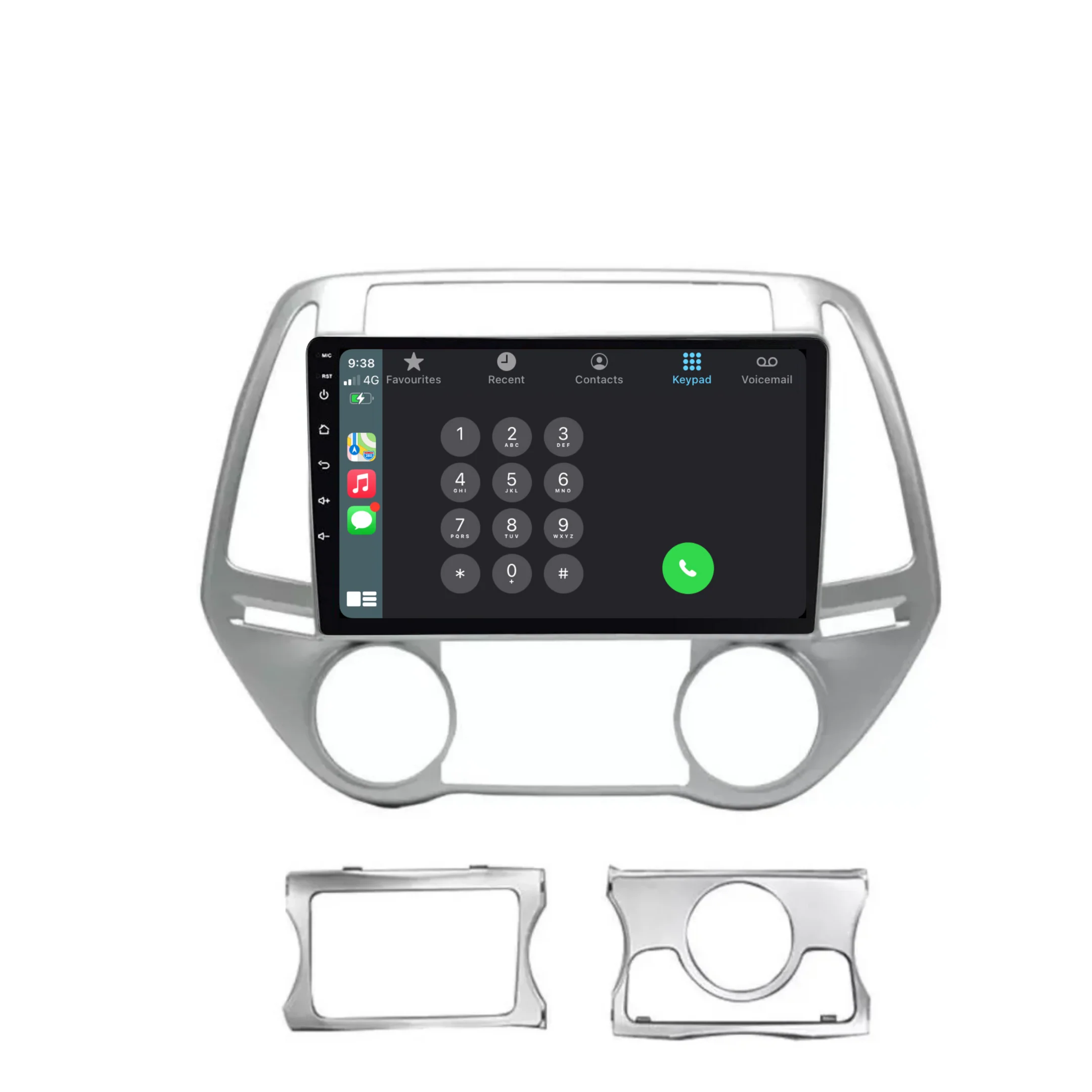 Hyundai i20 (2012-2014) Plug & Play Head Unit Upgrade Kit: Car Radio with Wireless & Wired Apple CarPlay & Android Auto - Image 3