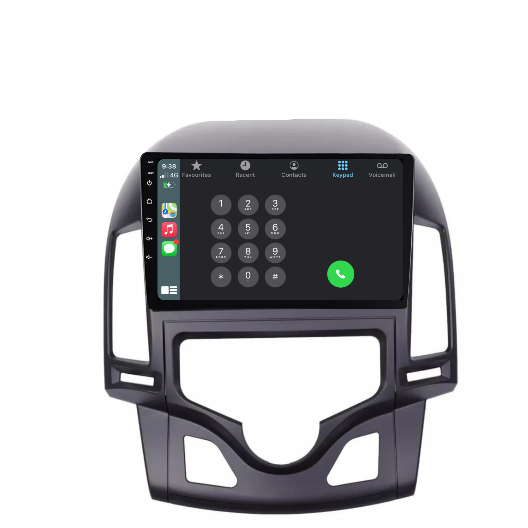 Hyundai i30 (AUTO AC) (2007-2012) Plug & Play Head Unit Upgrade Kit: Car Radio with Wireless & Wired Apple CarPlay & Android Auto - Image 3