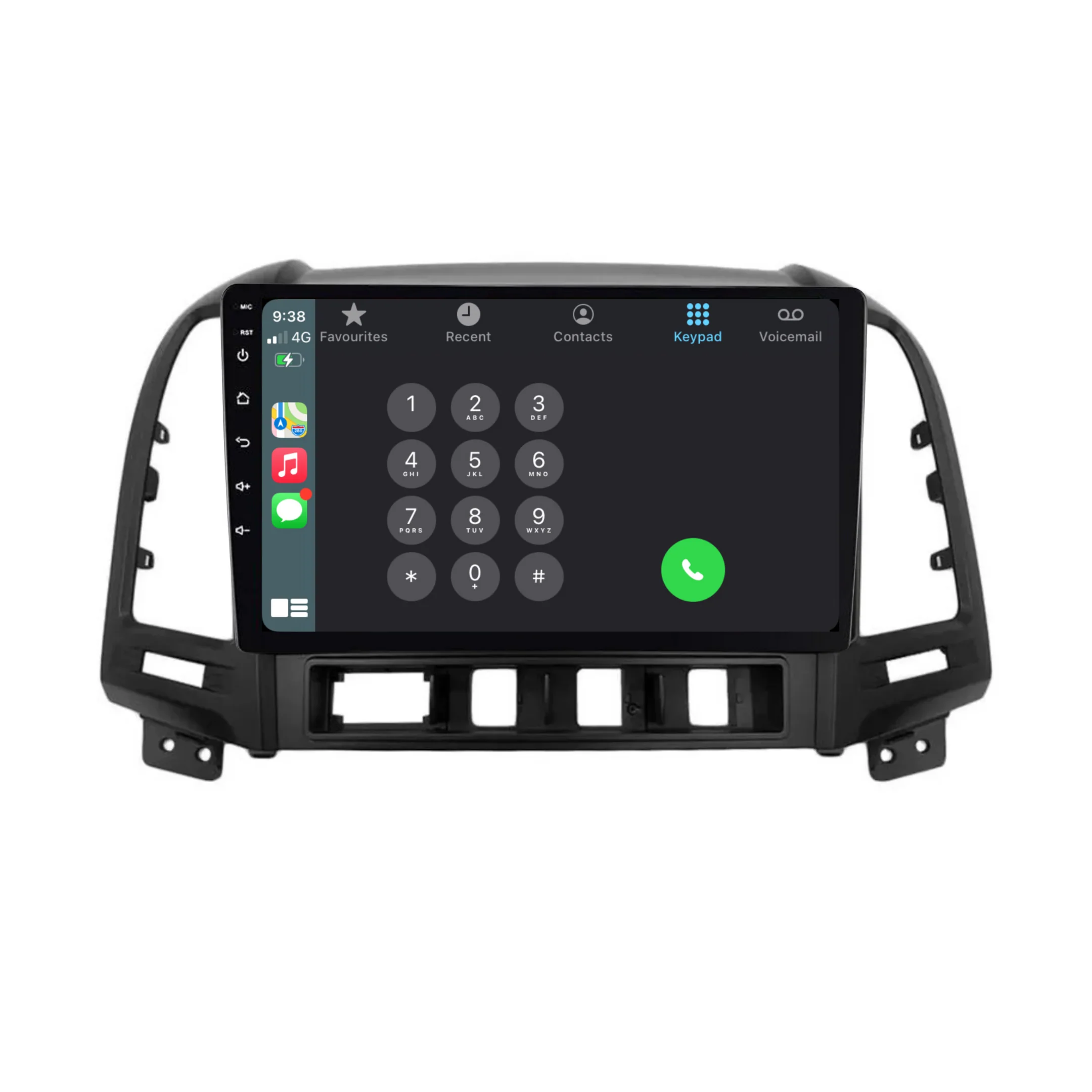 Hyundai IX45/Santa Fe (2006-2012) Plug & Play Head Unit Upgrade Kit: Car Radio with Wireless & Wired Apple CarPlay & Android Auto - Image 3