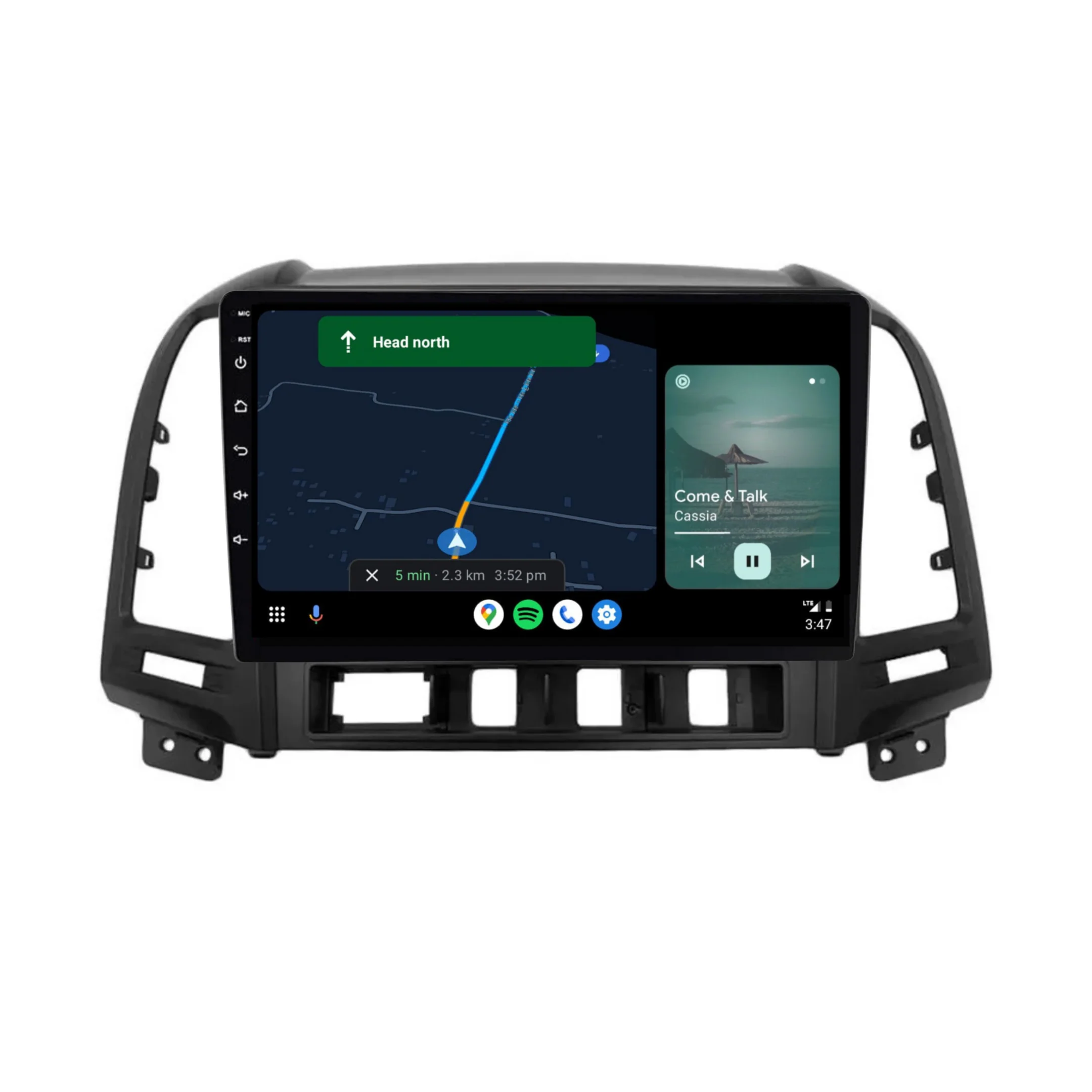 Hyundai IX45/Santa Fe (2006-2012) Plug & Play Head Unit Upgrade Kit: Car Radio with Wireless & Wired Apple CarPlay & Android Auto - Image 4