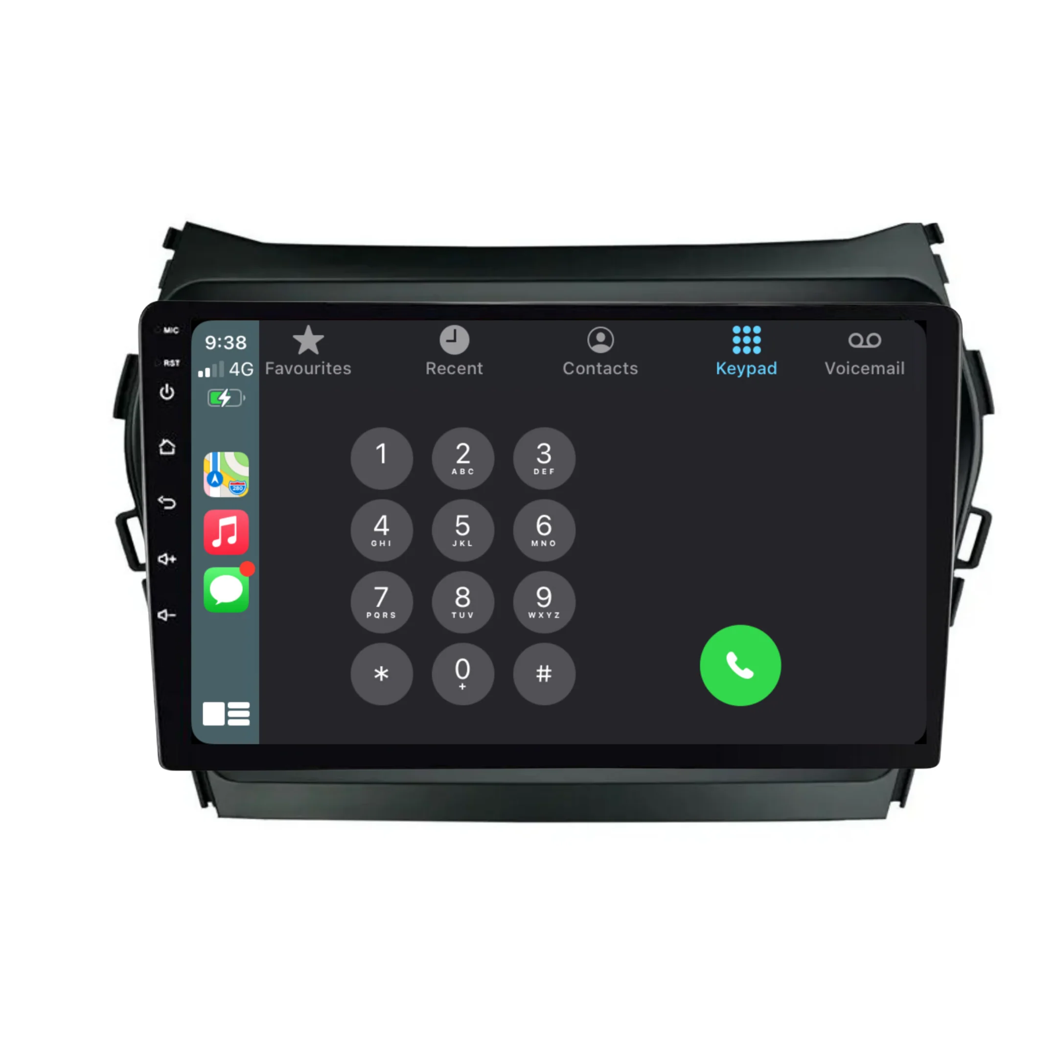 Hyundai IX45/Santa Fe (2015-2018) Plug & Play Head Unit Upgrade Kit: Car Radio with Wireless & Wired Apple CarPlay & Android Auto - Image 3