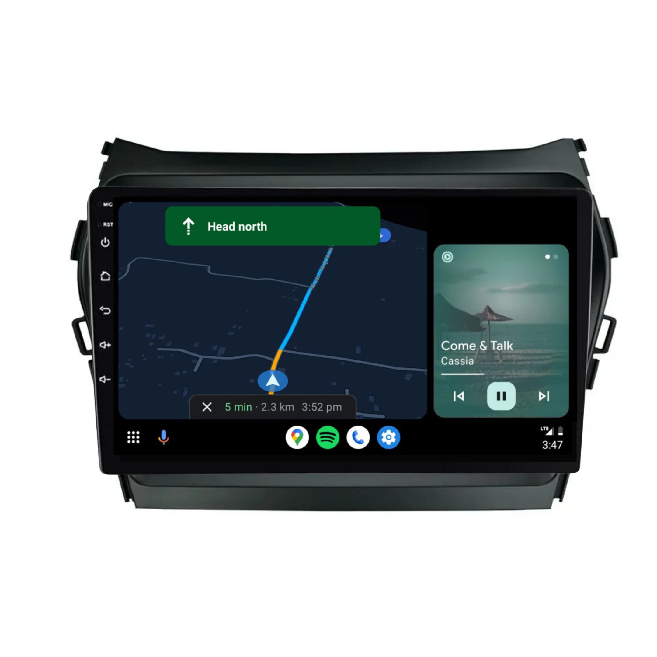 Hyundai IX45/Santa Fe (2015-2018) Plug & Play Head Unit Upgrade Kit: Car Radio with Wireless & Wired Apple CarPlay & Android Auto - Image 4