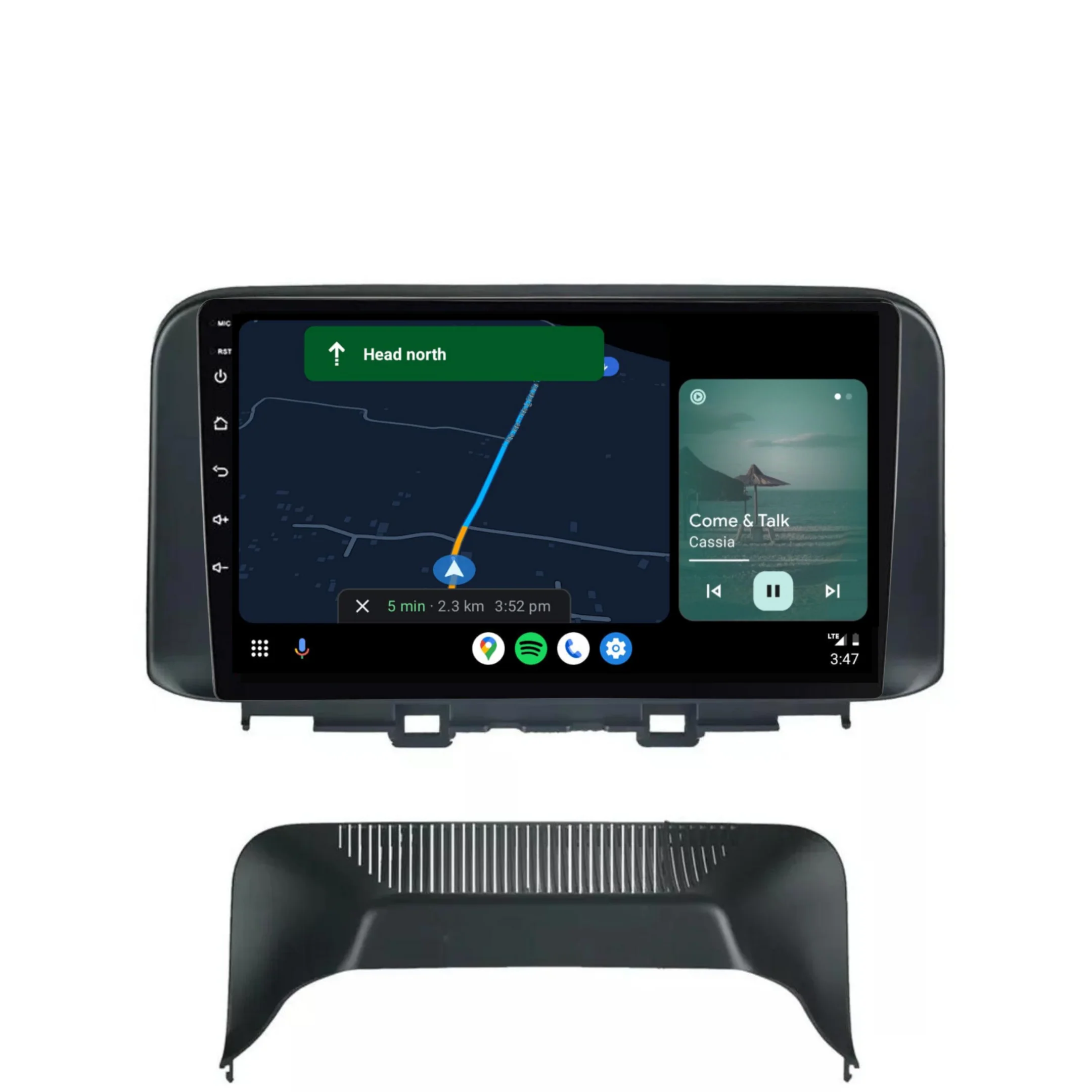 Hyundai Kona (2017-2019) Plug & Play Head Unit Upgrade Kit: Car Radio with Wireless & Wired Apple CarPlay & Android Auto - Image 4