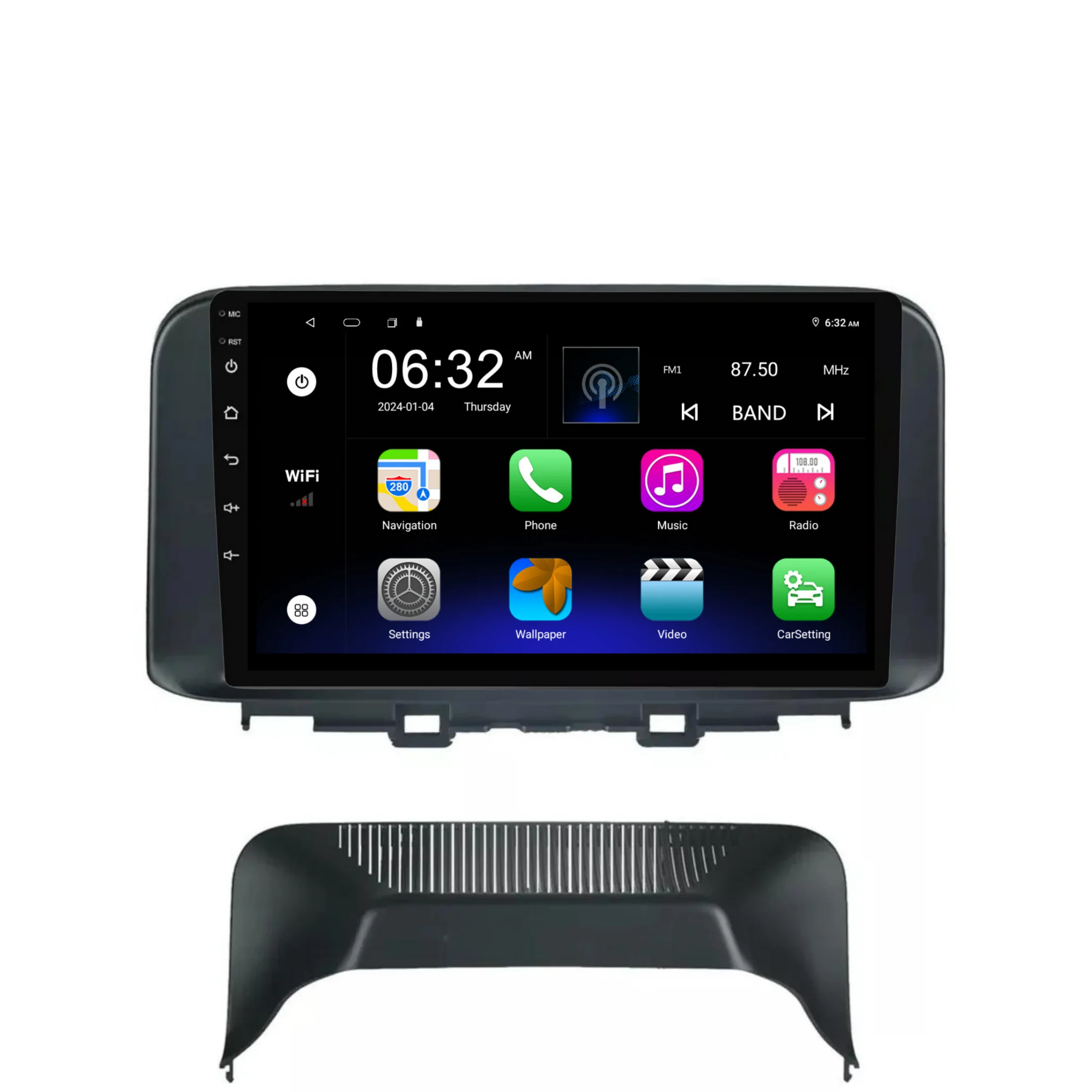 Hyundai Kona (2017-2019) Plug & Play Head Unit Upgrade Kit: Car Radio with Wireless & Wired Apple CarPlay & Android Auto - Image 6