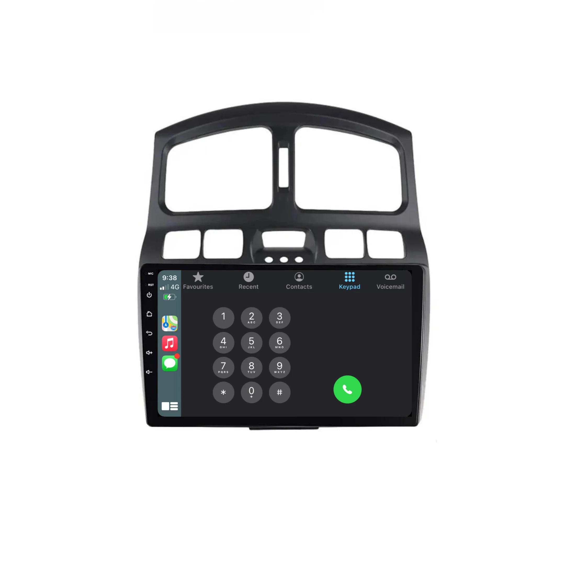 Hyundai Santa Fe (2000-2006) Plug & Play Head Unit Upgrade Kit: Car Radio with Wireless & Wired Apple CarPlay & Android Auto - Image 3