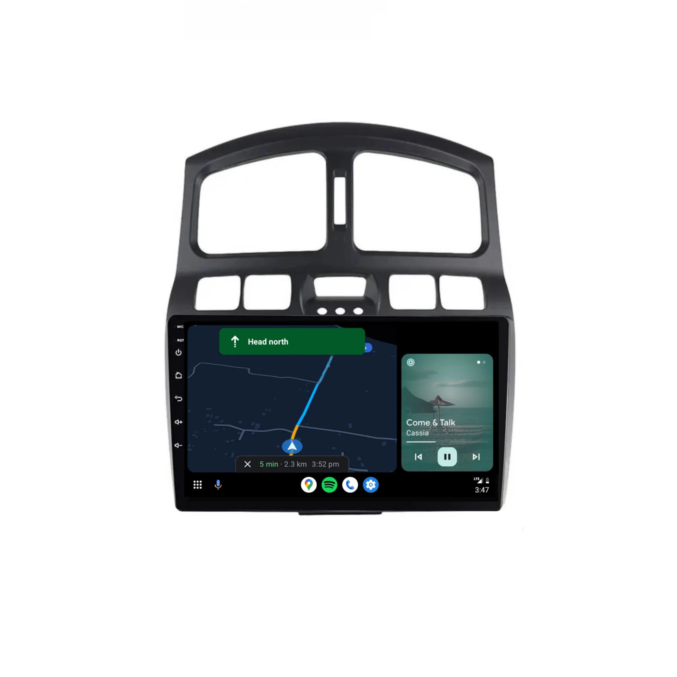 Hyundai Santa Fe (2000-2006) Plug & Play Head Unit Upgrade Kit: Car Radio with Wireless & Wired Apple CarPlay & Android Auto - Image 4
