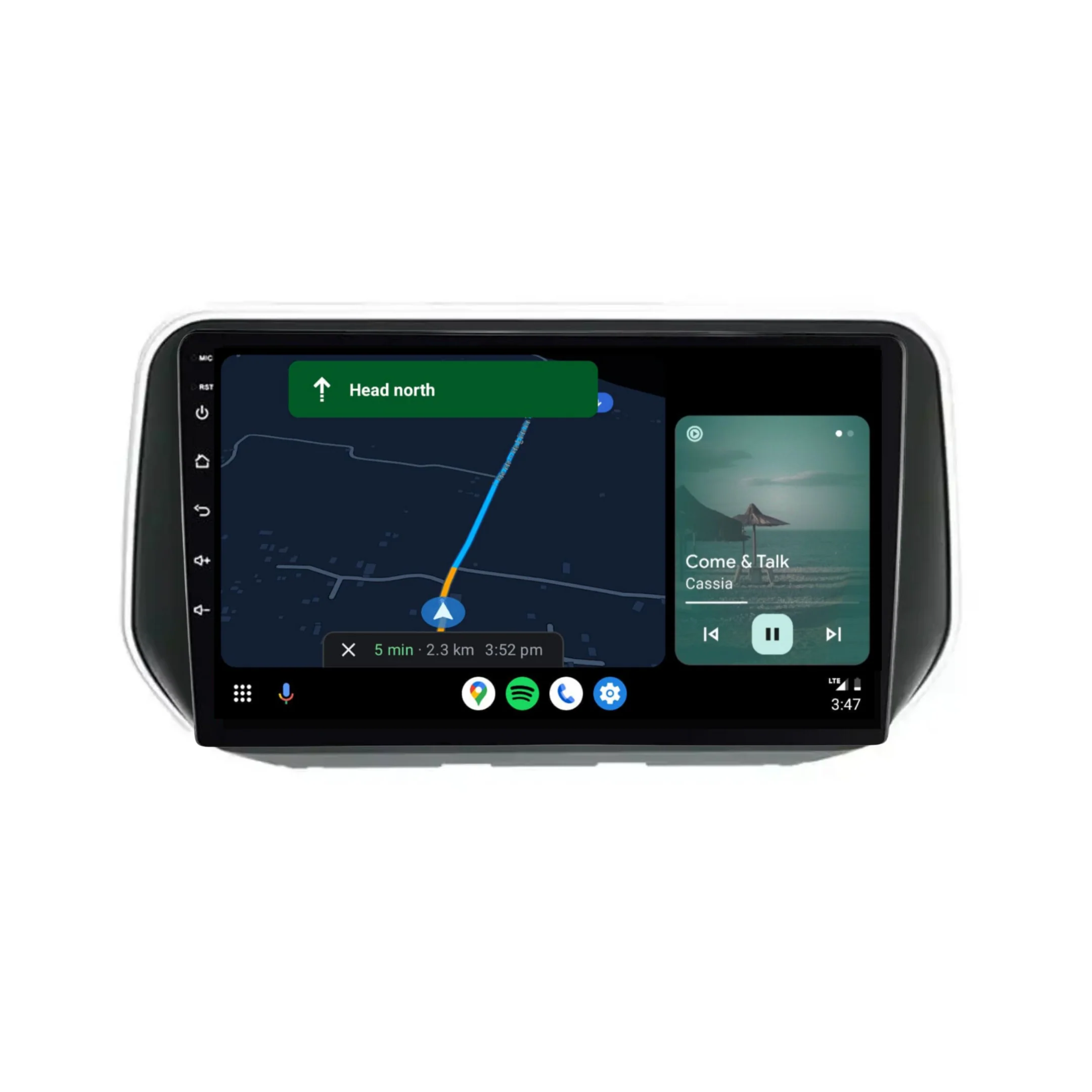 Hyundai Santa Fe / Ix45 (2018+) Plug & Play Head Unit Upgrade Kit: Car Radio with Wireless & Wired Apple CarPlay & Android Auto - Image 4