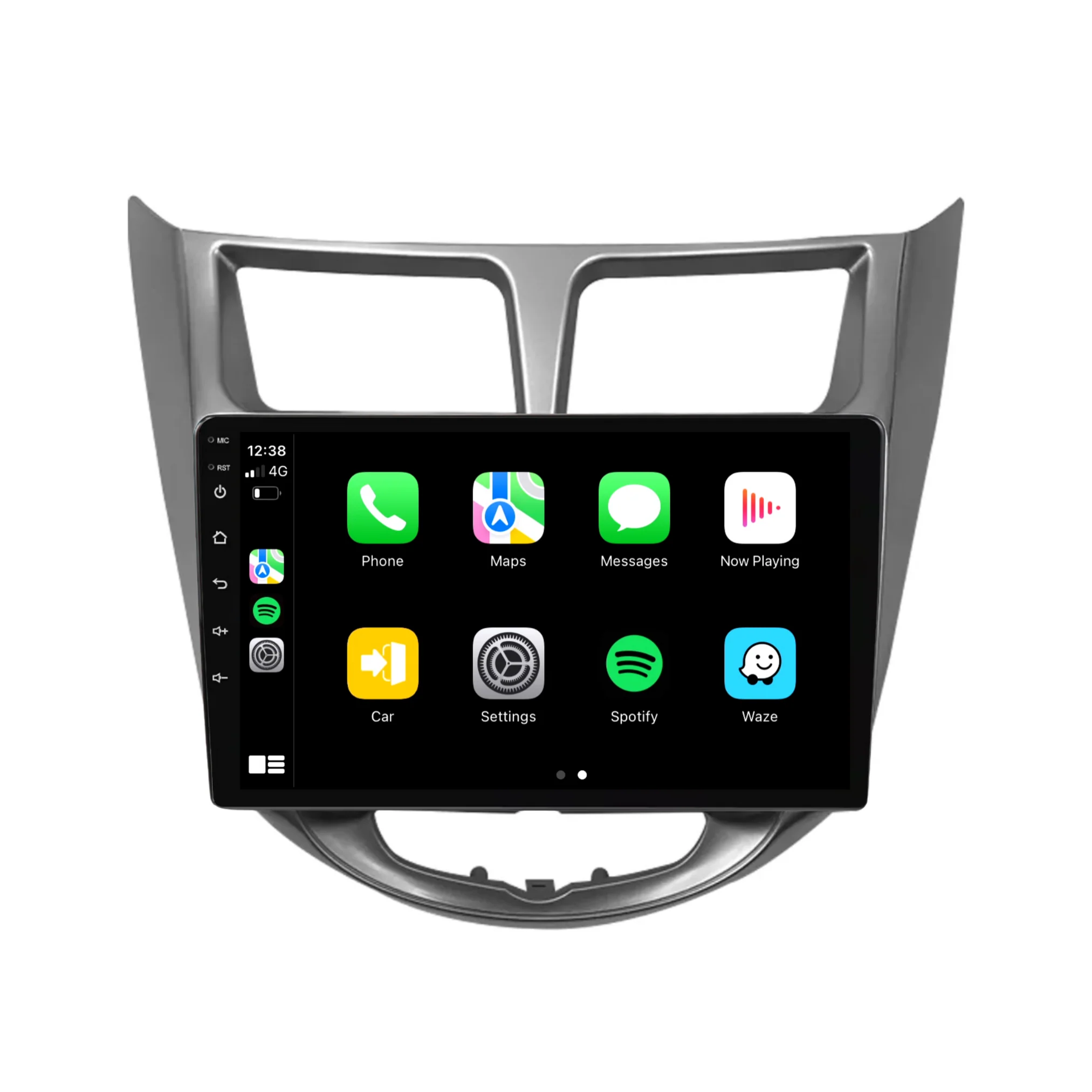 Hyundai Solaris/Accent AUTO AC (2010-2016) Plug & Play Head Unit Upgrade Kit: Car Radio with Wireless & Wired Apple CarPlay & Android Auto - Image 2