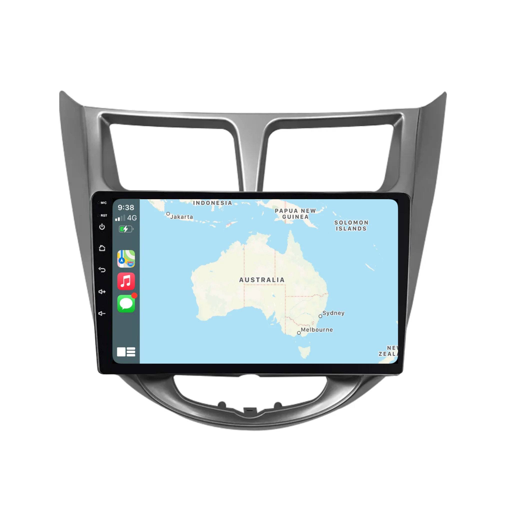 Hyundai Solaris/Accent AUTO AC (2010-2016) Plug & Play Head Unit Upgrade Kit: Car Radio with Wireless & Wired Apple CarPlay & Android Auto - Image 3