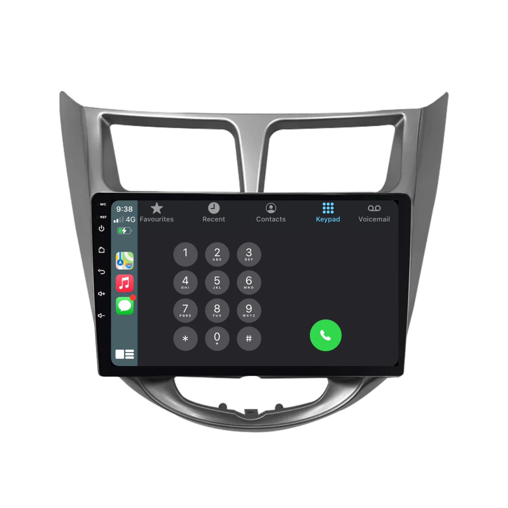 Hyundai Solaris/Accent AUTO AC (2010-2016) Plug & Play Head Unit Upgrade Kit: Car Radio with Wireless & Wired Apple CarPlay & Android Auto - Image 4