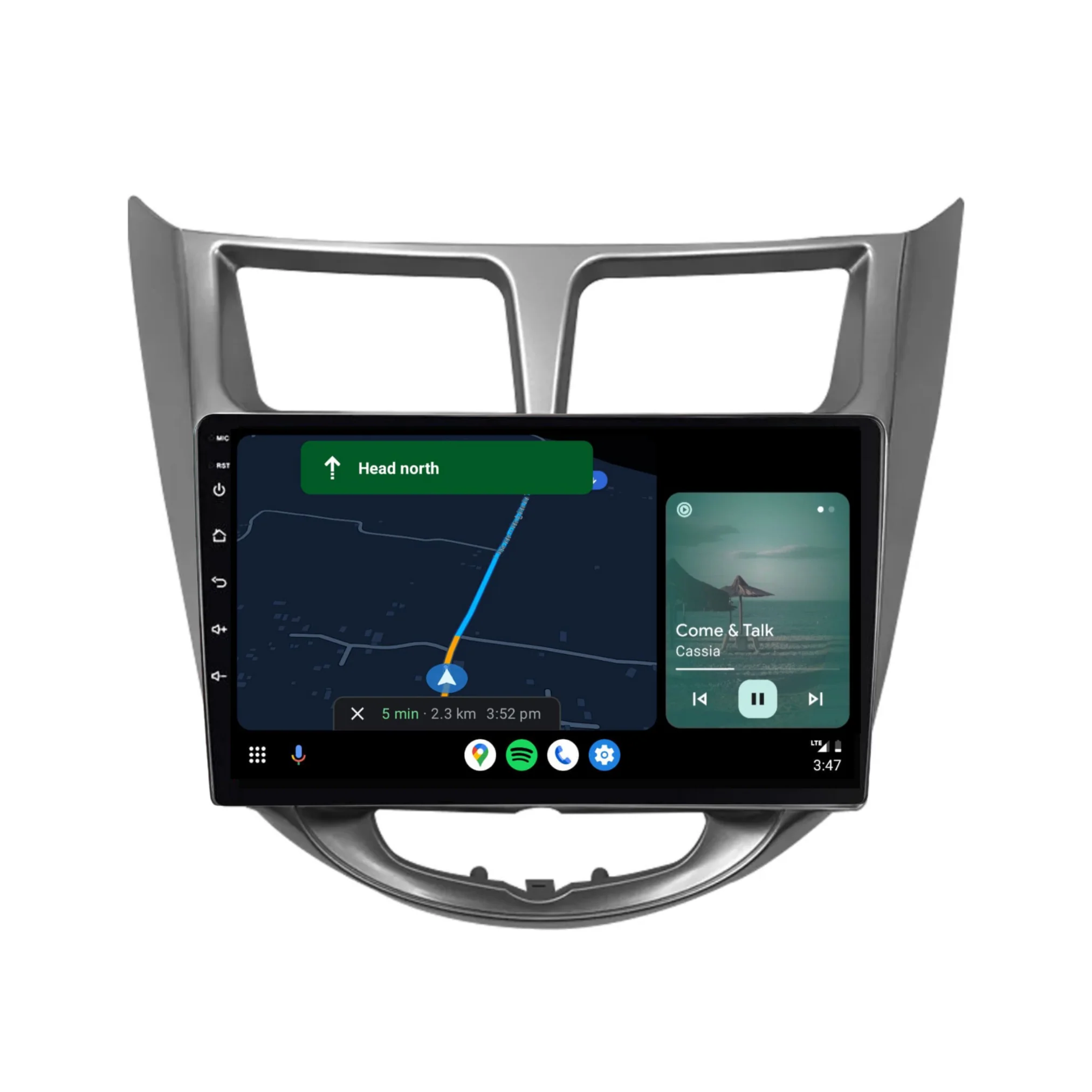 Hyundai Solaris/Accent AUTO AC (2010-2016) Plug & Play Head Unit Upgrade Kit: Car Radio with Wireless & Wired Apple CarPlay & Android Auto - Image 5