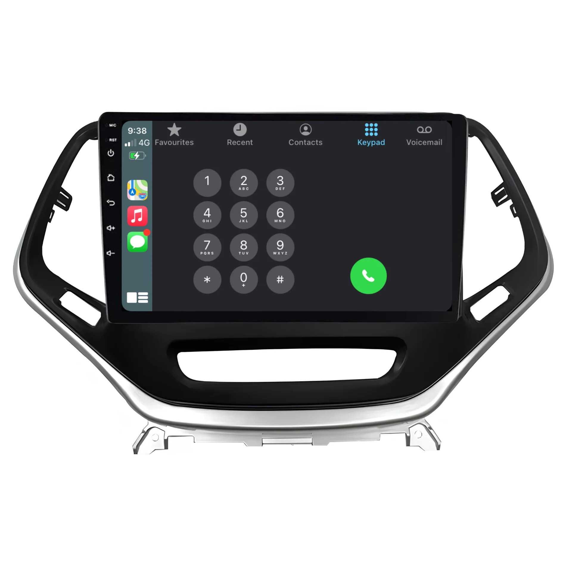 Jeep Cherokee (2014-2019) Plug & Play Head Unit Upgrade Kit: Car Radio with Wireless & Wired Apple CarPlay & Android Auto - Image 4