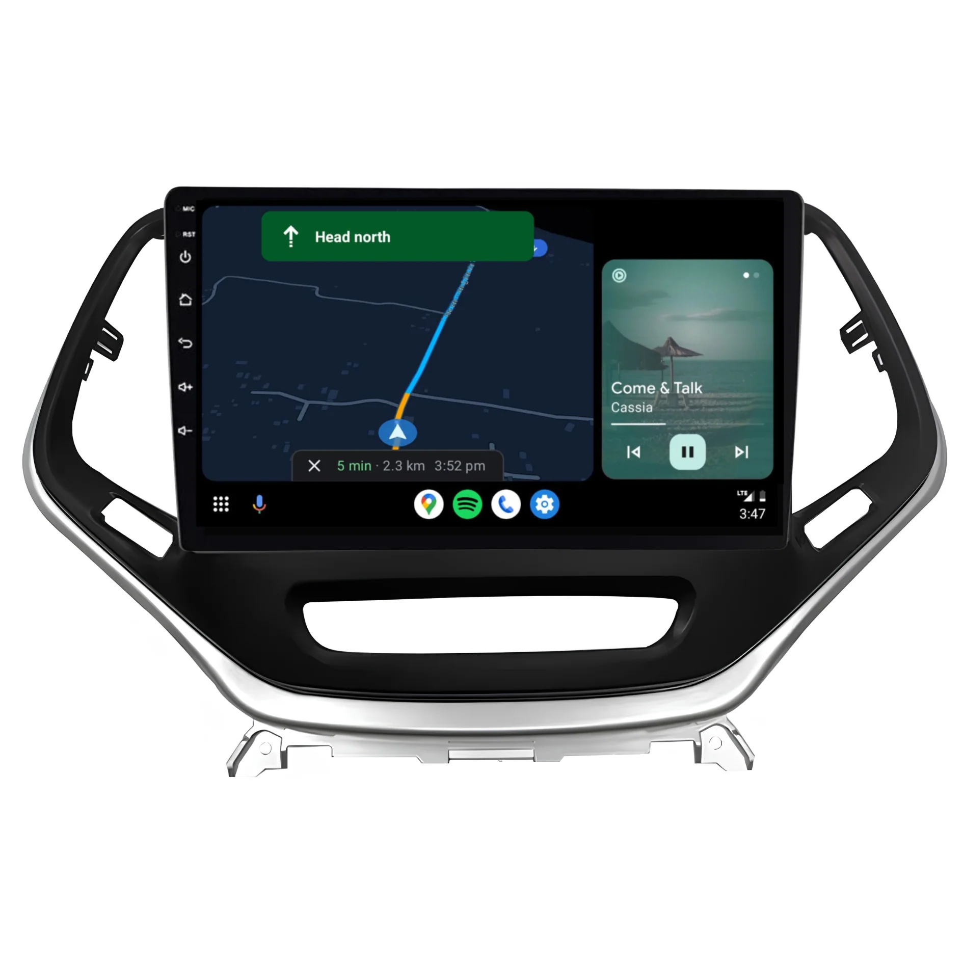Jeep Cherokee (2014-2019) Plug & Play Head Unit Upgrade Kit: Car Radio with Wireless & Wired Apple CarPlay & Android Auto - Image 5
