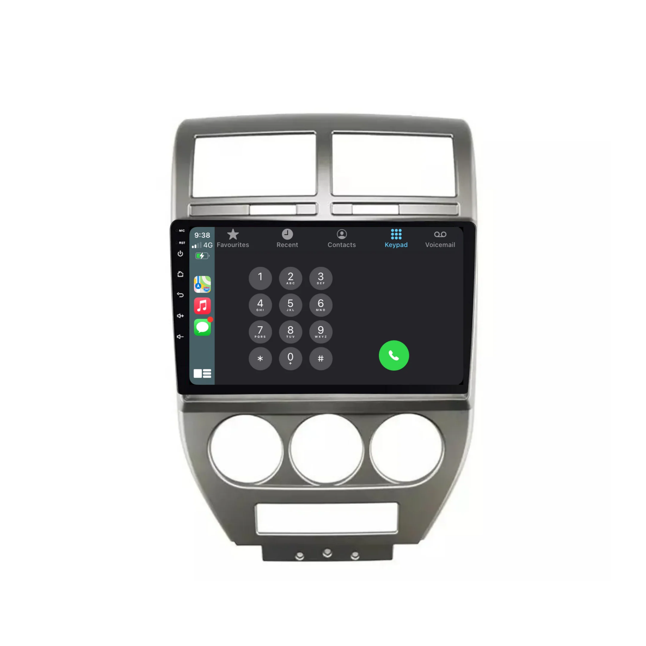 Jeep Compass (2007-2010) Plug & Play Head Unit Upgrade Kit: Car Radio with Wireless & Wired Apple CarPlay & Android Auto - Image 3