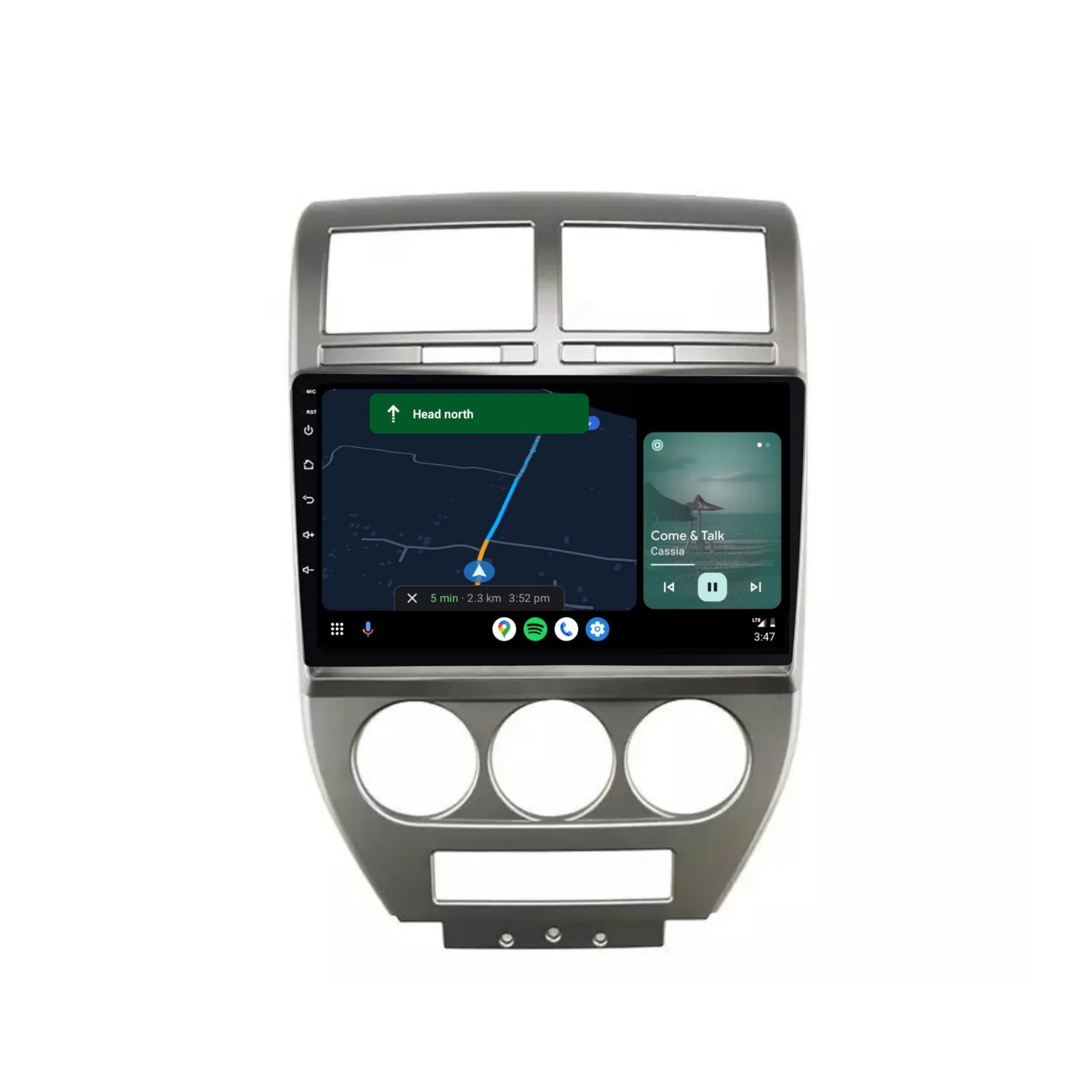 Jeep Compass (2007-2010) Plug & Play Head Unit Upgrade Kit: Car Radio with Wireless & Wired Apple CarPlay & Android Auto - Image 4