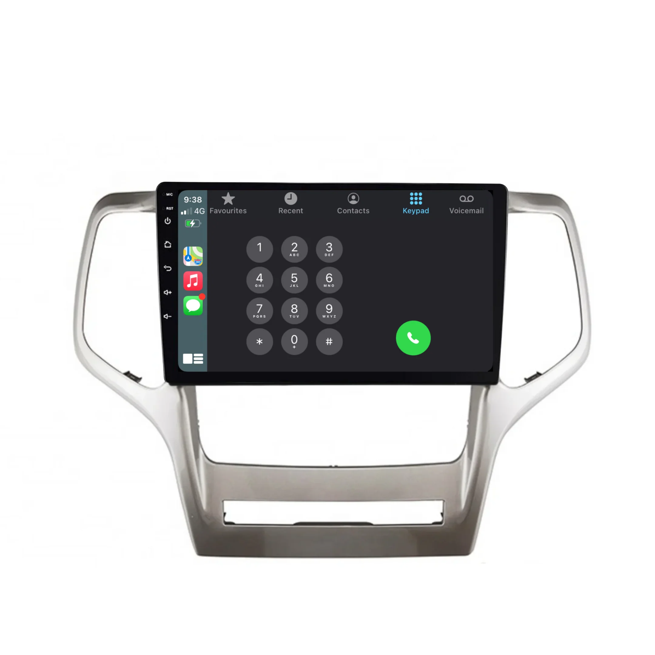 Jeep Grand Cherokee (2008-2013) Plug & Play Head Unit Upgrade Kit: Car Radio with Wireless & Wired Apple CarPlay & Android Auto - Image 4