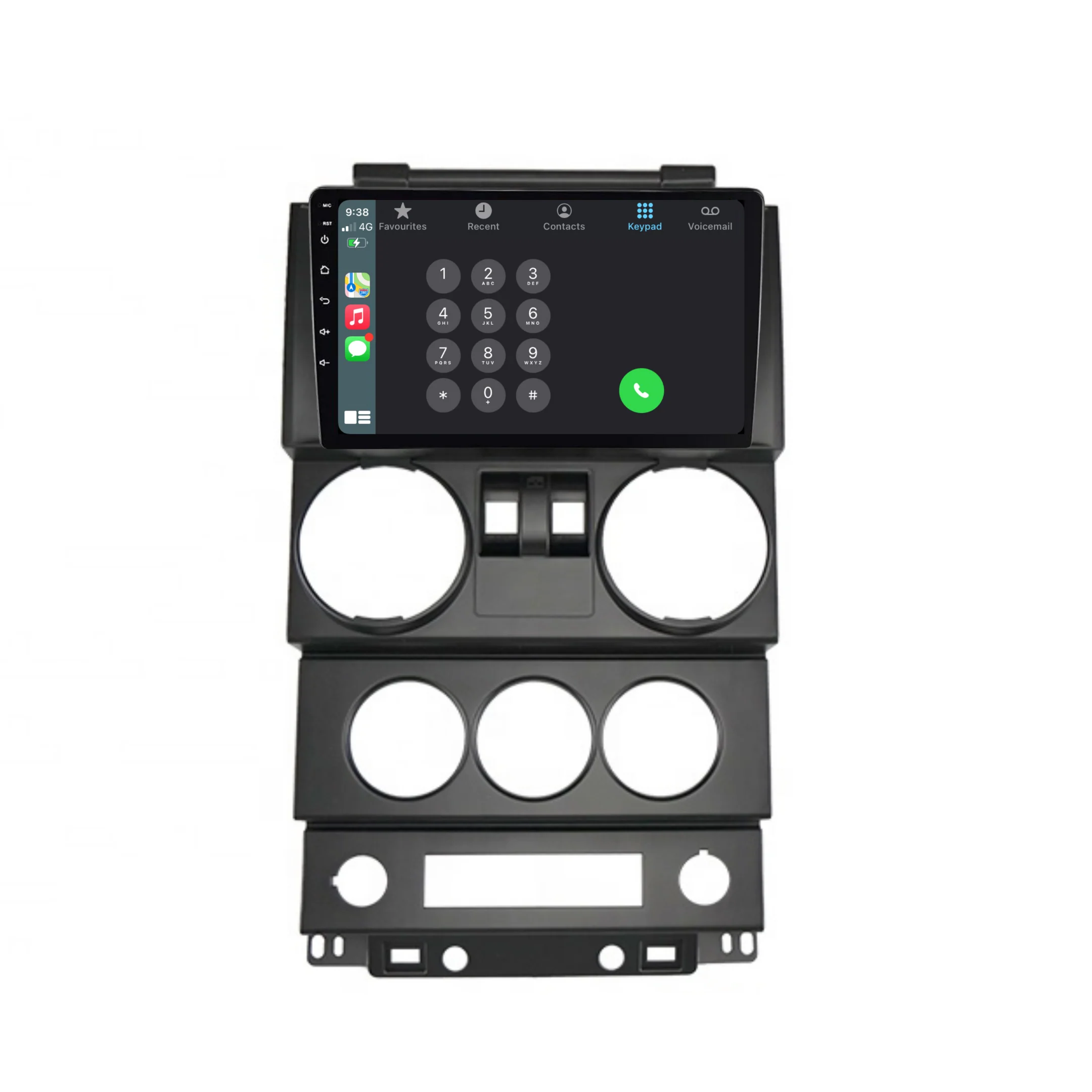 Jeep Wrangler 2 Door (2008-2010) Plug & Play Head Unit Upgrade Kit: Car Radio with Wireless & Wired Apple CarPlay & Android Auto - Image 3