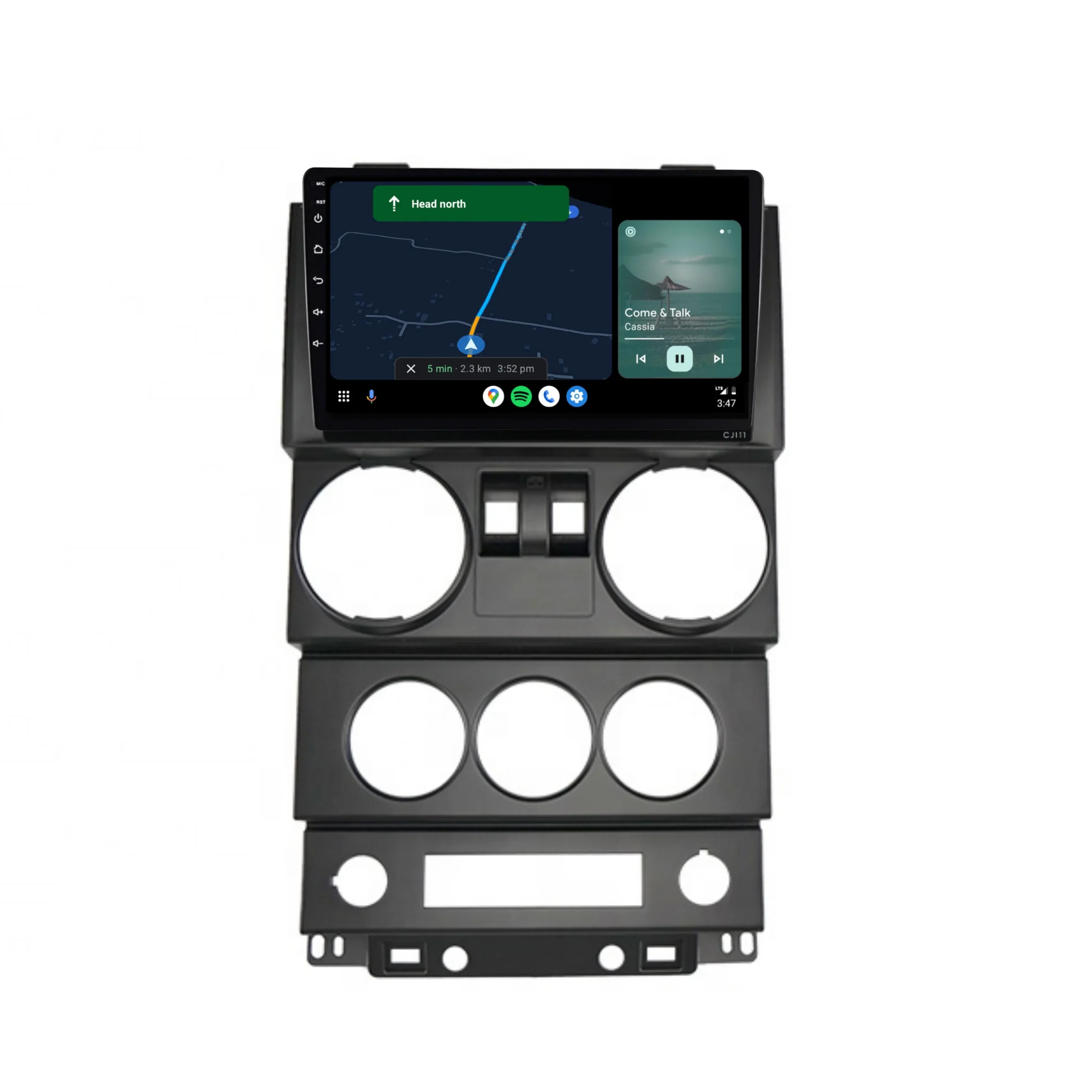 Jeep Wrangler 2 Door (2008-2010) Plug & Play Head Unit Upgrade Kit: Car Radio with Wireless & Wired Apple CarPlay & Android Auto - Image 4