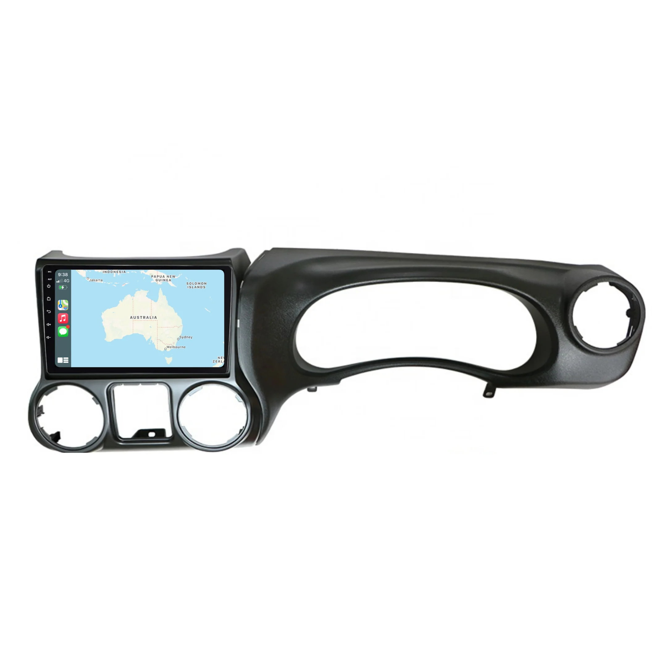 Jeep Wrangler (2011-2014) Plug & Play Head Unit Upgrade Kit: Car Radio with Wireless & Wired Apple CarPlay & Android Auto - Image 3