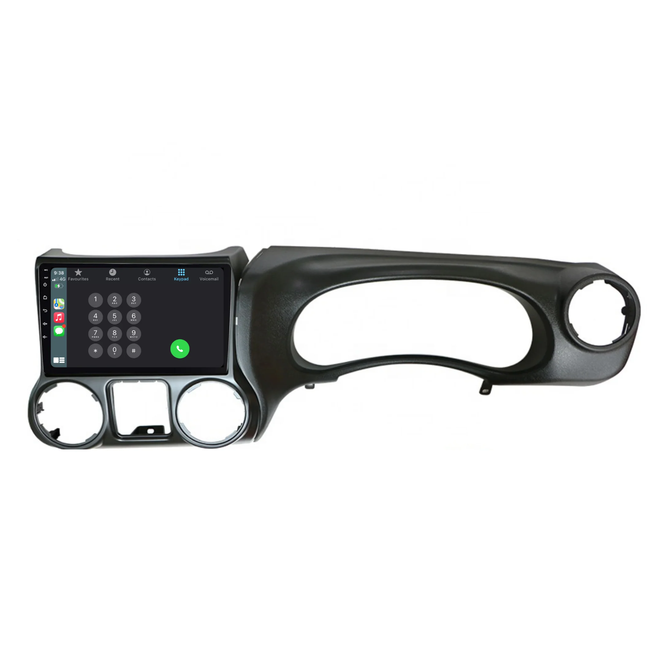 Jeep Wrangler (2011-2014) Plug & Play Head Unit Upgrade Kit: Car Radio with Wireless & Wired Apple CarPlay & Android Auto - Image 4