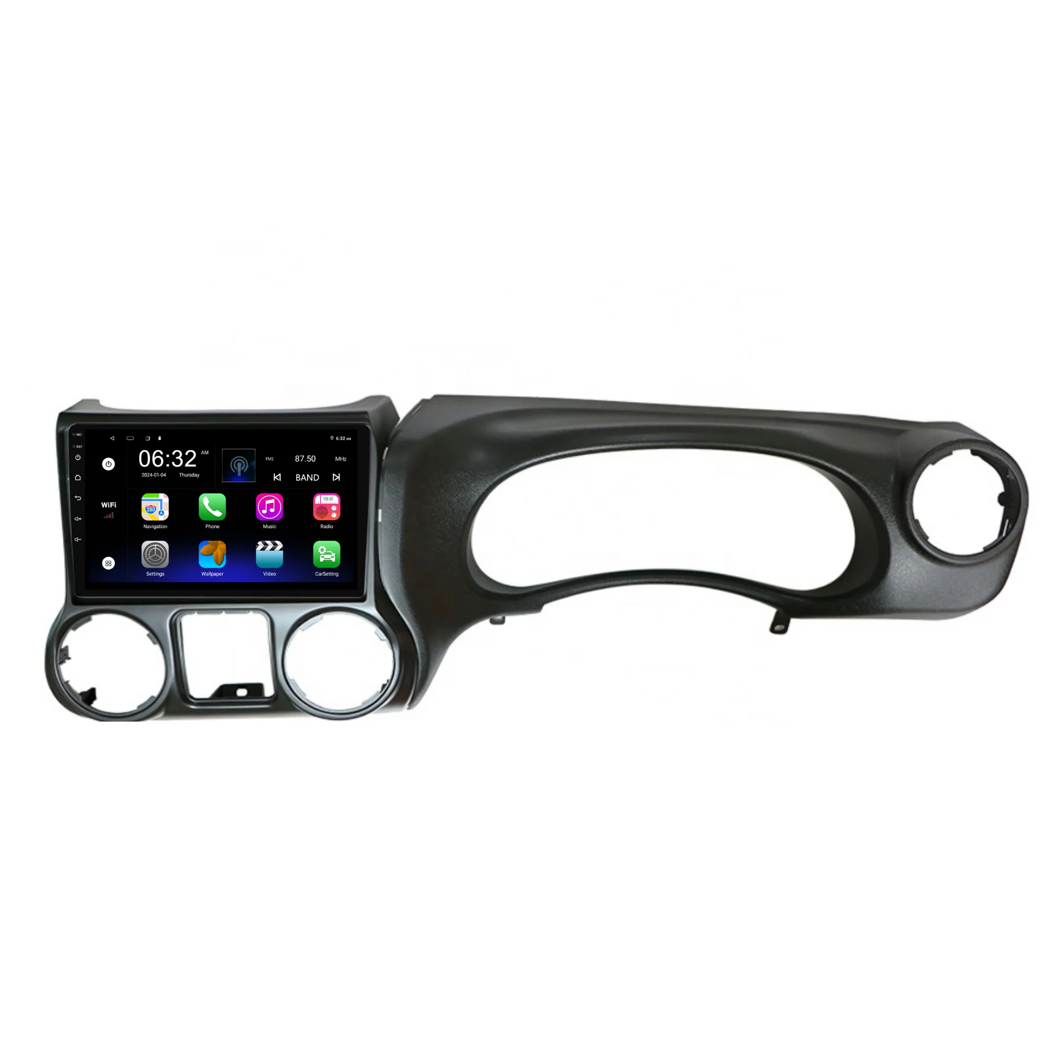 Jeep Wrangler (2011-2014) Plug & Play Head Unit Upgrade Kit: Car Radio with Wireless & Wired Apple CarPlay & Android Auto - Image 7