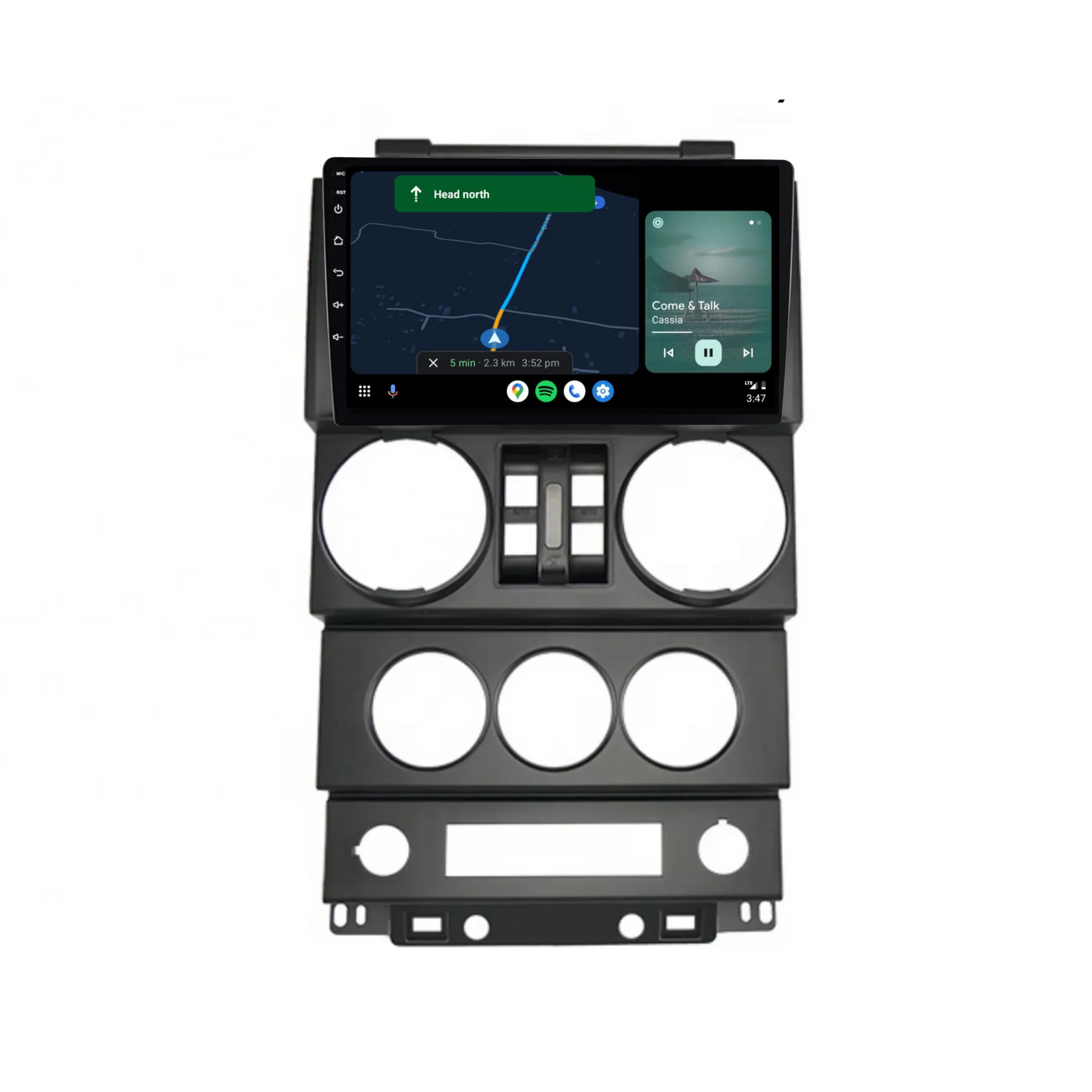 Jeep Wrangler 4 Door (2008-2010) Plug & Play Head Unit Upgrade Kit: Car Radio with Wireless & Wired Apple CarPlay & Android Auto - Image 4