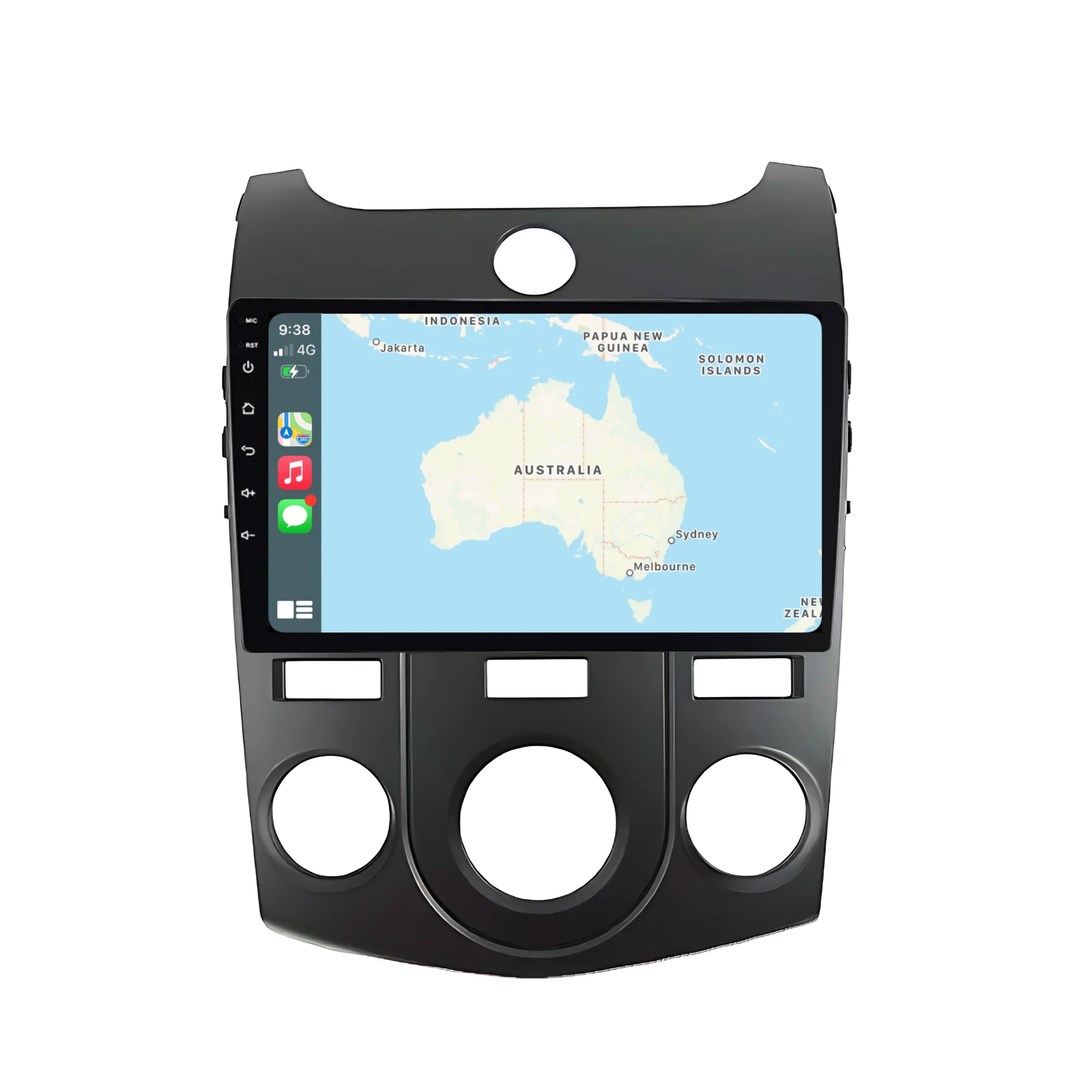 Kia Cerato (Black) Manual AC (2008-2017) Plug & Play Head Unit Upgrade Kit: Car Radio with Wireless & Wired Apple CarPlay & Android Auto - Image 2