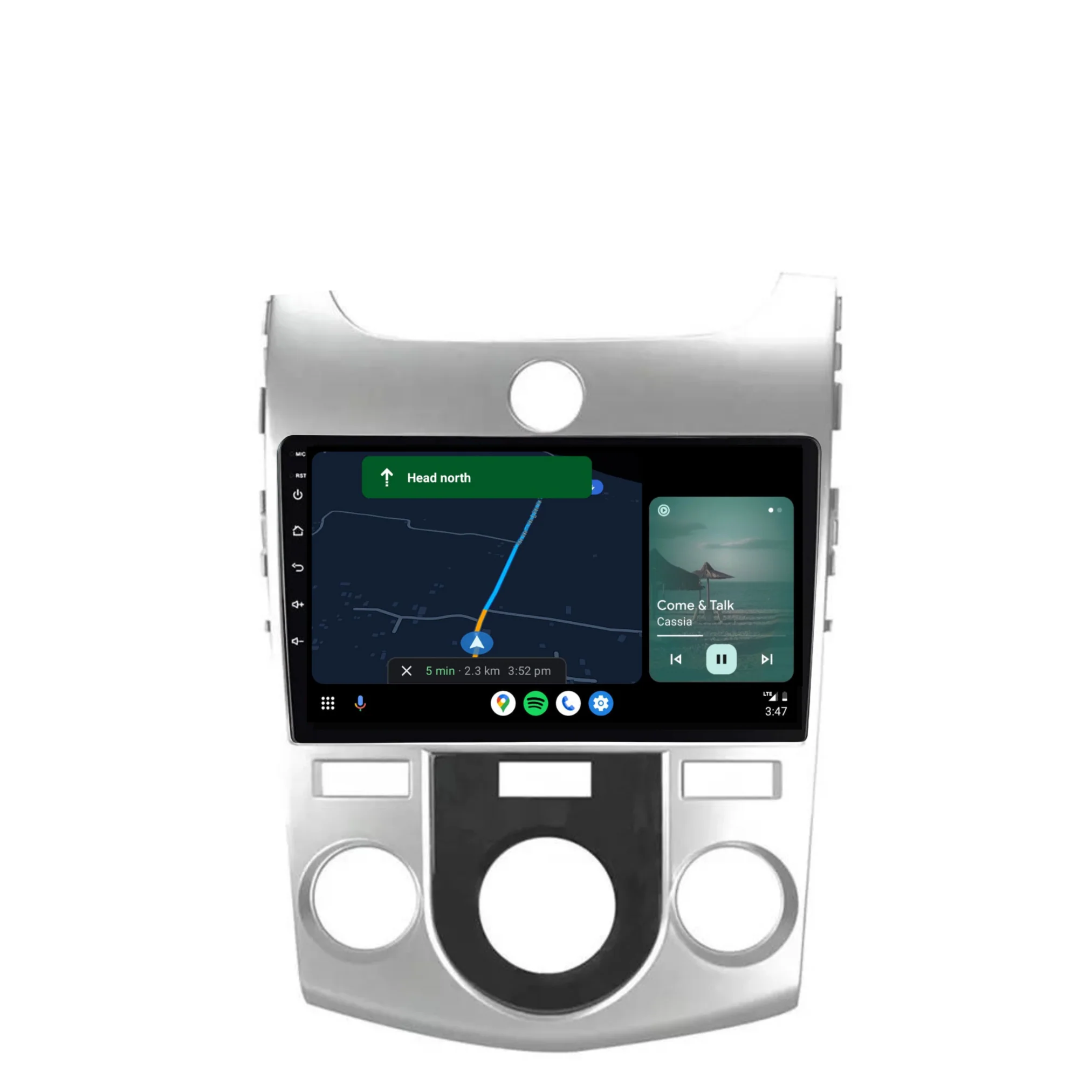 Kia Cerato MANUAL AC (2008-2017) Plug & Play Head Unit Upgrade Kit: Car Radio with Wireless & Wired Apple CarPlay & Android Auto - Image 4