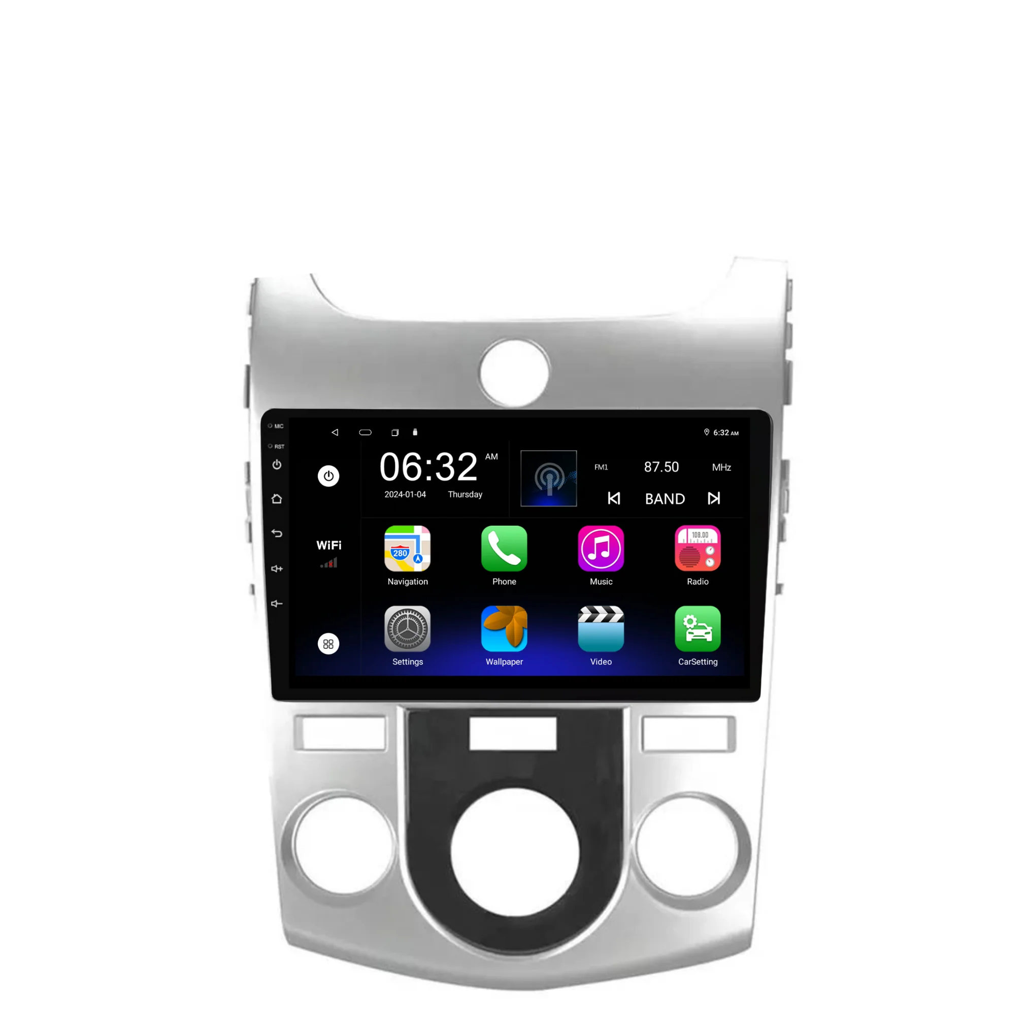 Kia Cerato MANUAL AC (2008-2017) Plug & Play Head Unit Upgrade Kit: Car Radio with Wireless & Wired Apple CarPlay & Android Auto - Image 6