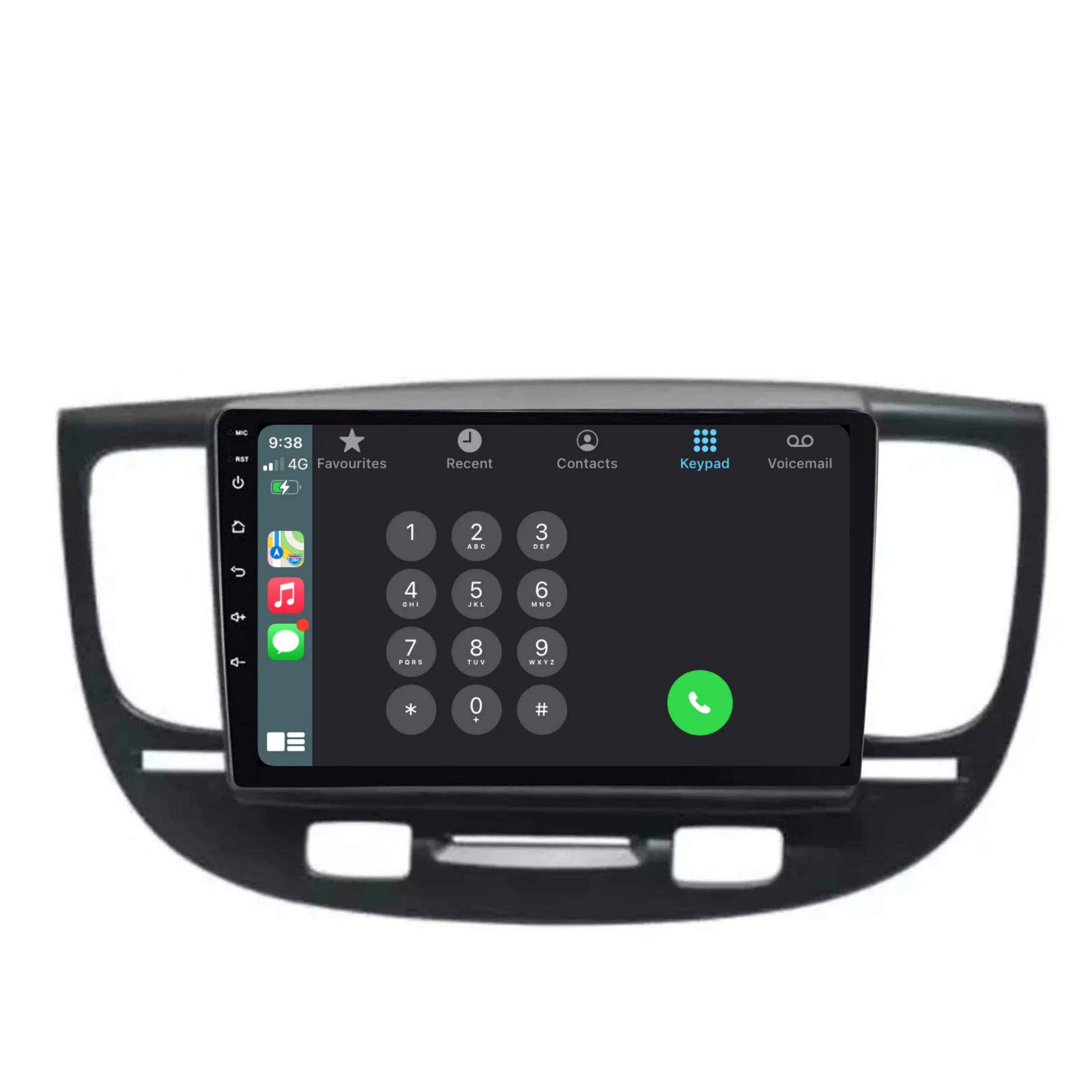 Kia Rio (2005-2011) Plug & Play Head Unit Upgrade Kit: Car Radio with Wireless & Wired Apple CarPlay & Android Auto - Image 3