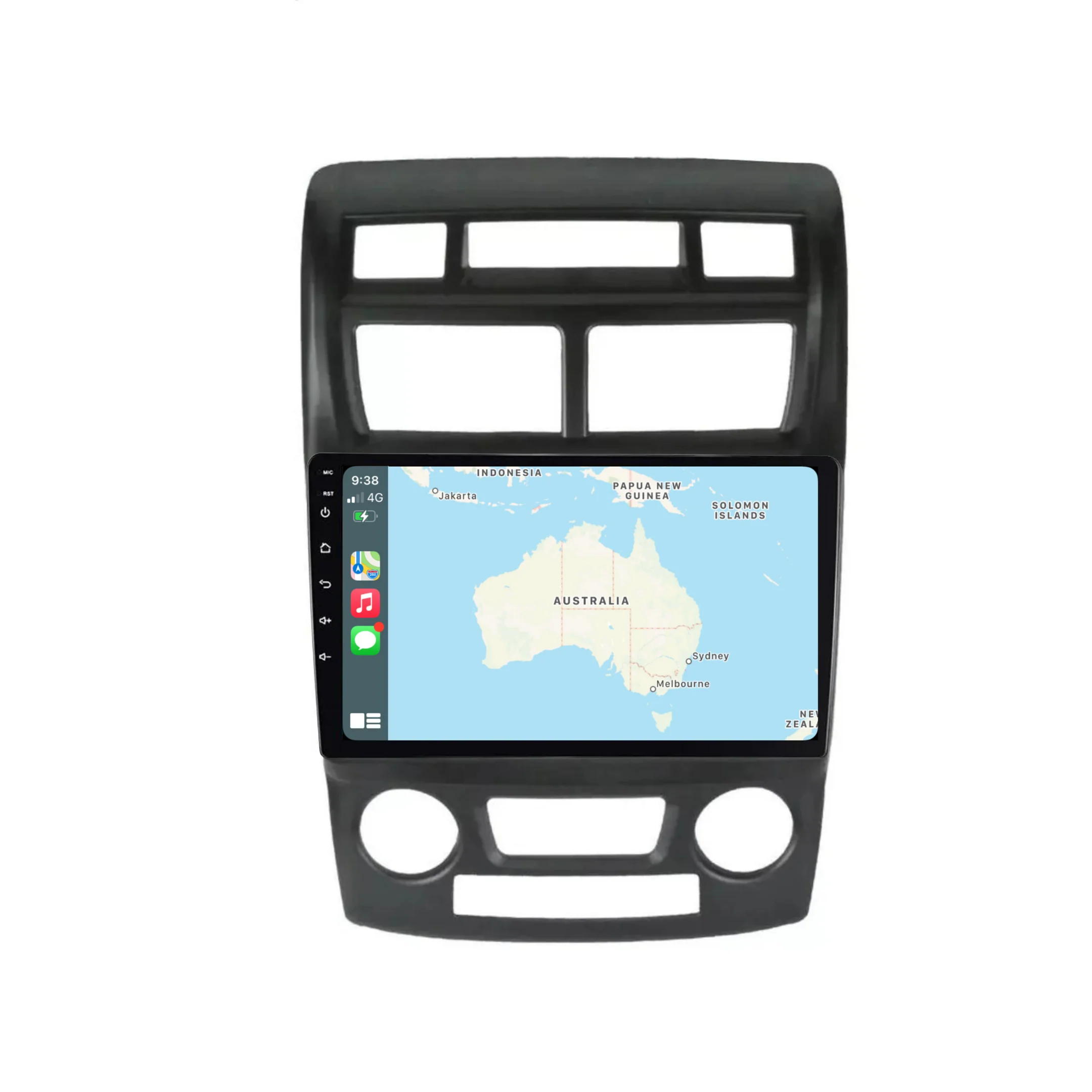 Kia Sportage (AUTO AC) (2007-2010) Plug & Play Head Unit Upgrade Kit: Car Radio with Wireless & Wired Apple CarPlay & Android Auto - Image 2