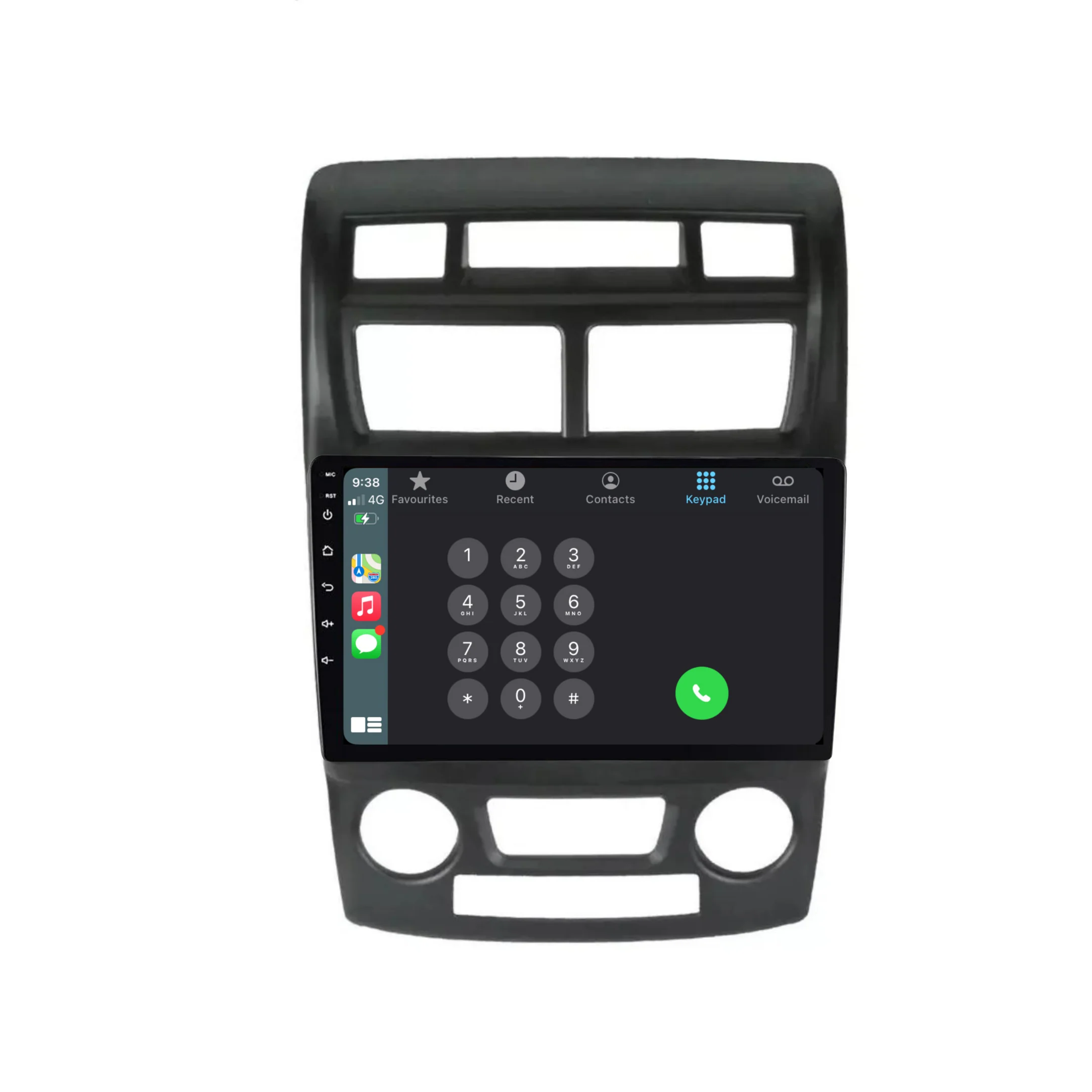Kia Sportage (AUTO AC) (2007-2010) Plug & Play Head Unit Upgrade Kit: Car Radio with Wireless & Wired Apple CarPlay & Android Auto - Image 3