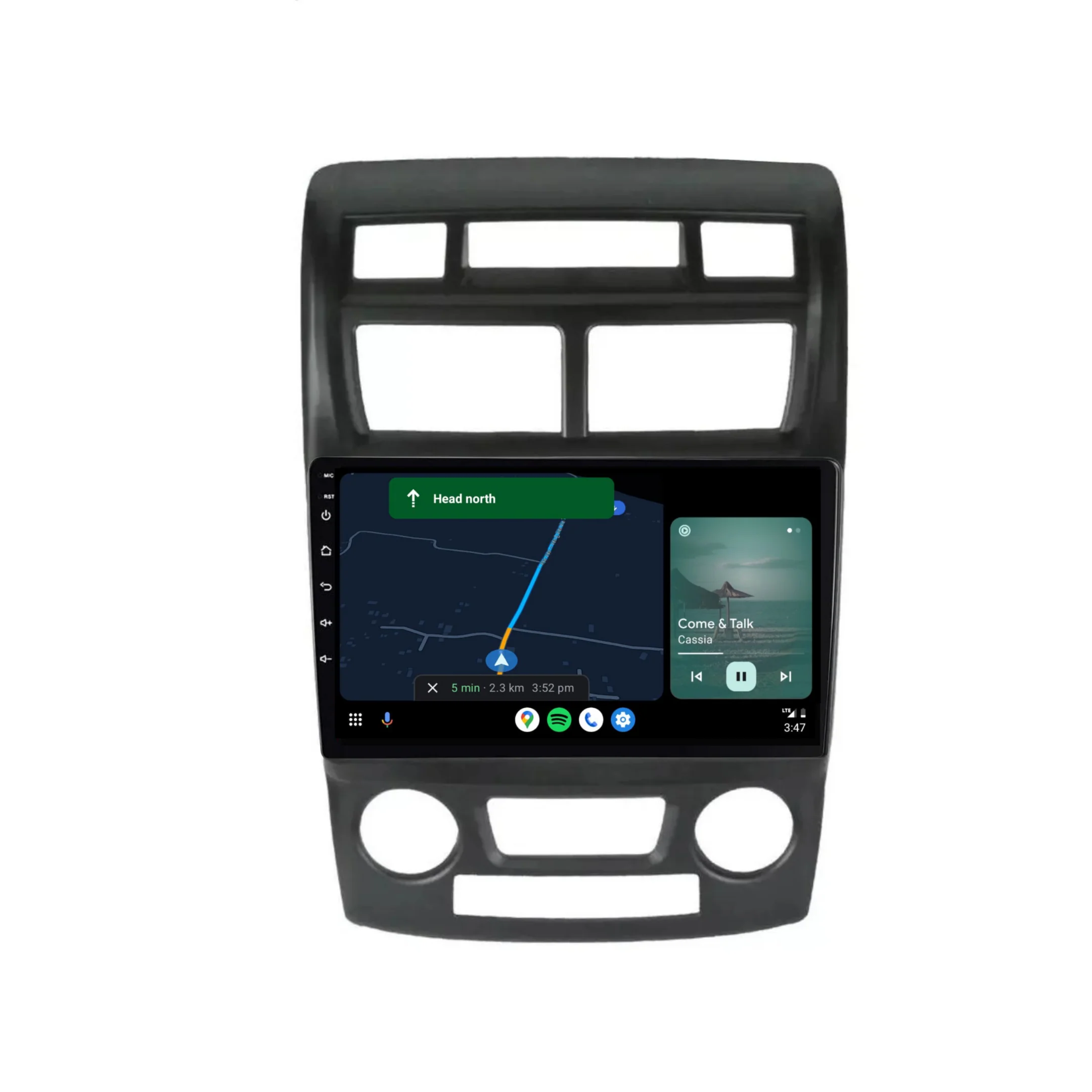 Kia Sportage (AUTO AC) (2007-2010) Plug & Play Head Unit Upgrade Kit: Car Radio with Wireless & Wired Apple CarPlay & Android Auto - Image 4