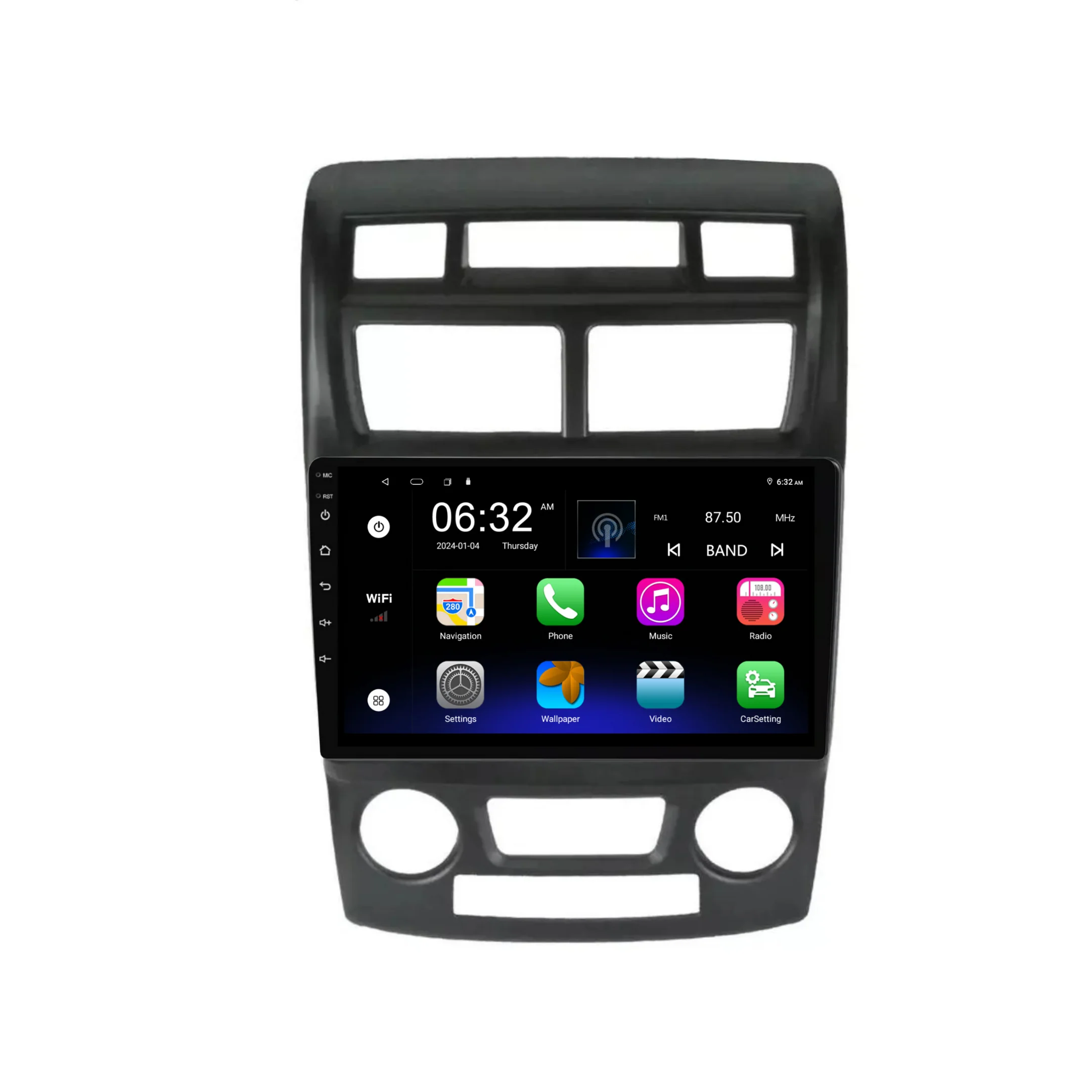 Kia Sportage (AUTO AC) (2007-2010) Plug & Play Head Unit Upgrade Kit: Car Radio with Wireless & Wired Apple CarPlay & Android Auto - Image 6