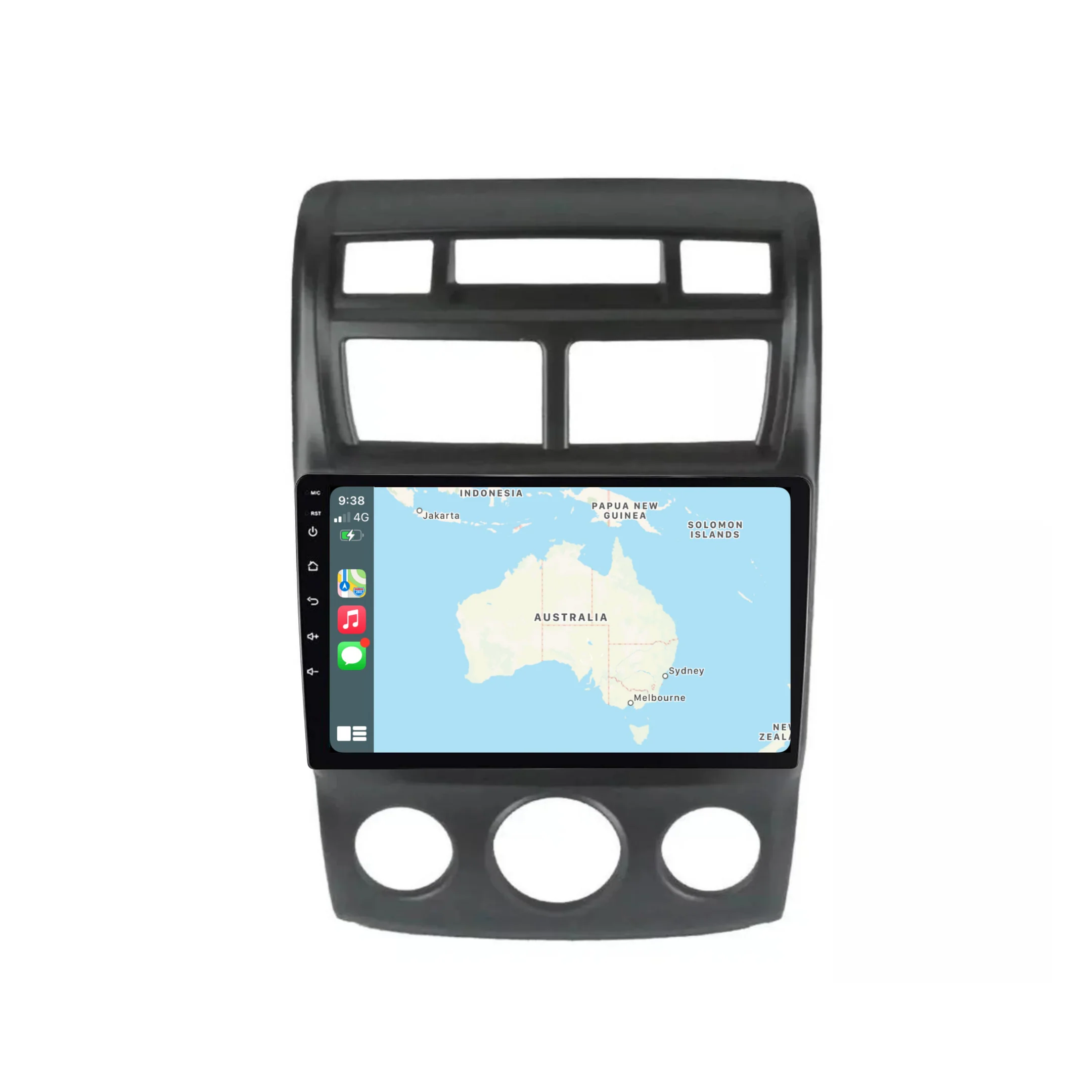 Kia Sportage (MANUAL AC) (2007-2010) Plug & Play Head Unit Upgrade Kit: Car Radio with Wireless & Wired Apple CarPlay & Android Auto - Image 2