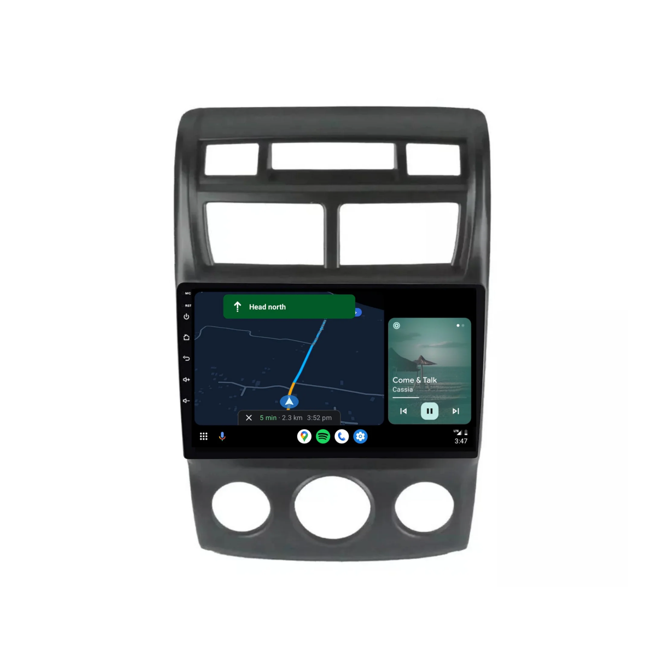 Kia Sportage (MANUAL AC) (2007-2010) Plug & Play Head Unit Upgrade Kit: Car Radio with Wireless & Wired Apple CarPlay & Android Auto - Image 4
